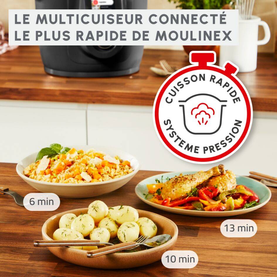 Cookeo Wifi 10-in-1 CE96G810 Multicuiseur intelligent haute pression - 10 programmes - Recettes illimitées - Connecté