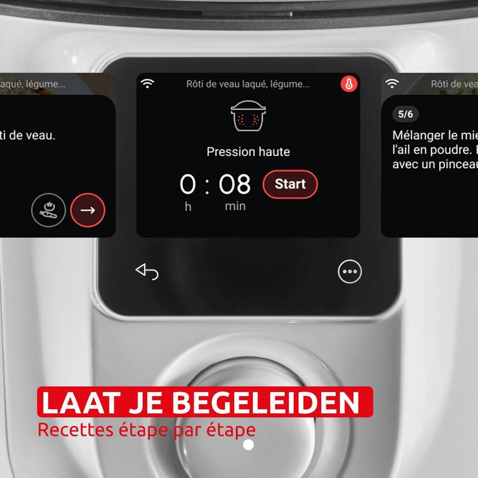 Cookeo Simplicity White CE8211F0 Intelligente hogedruk multicooker - 6 programma's - 150 recepten