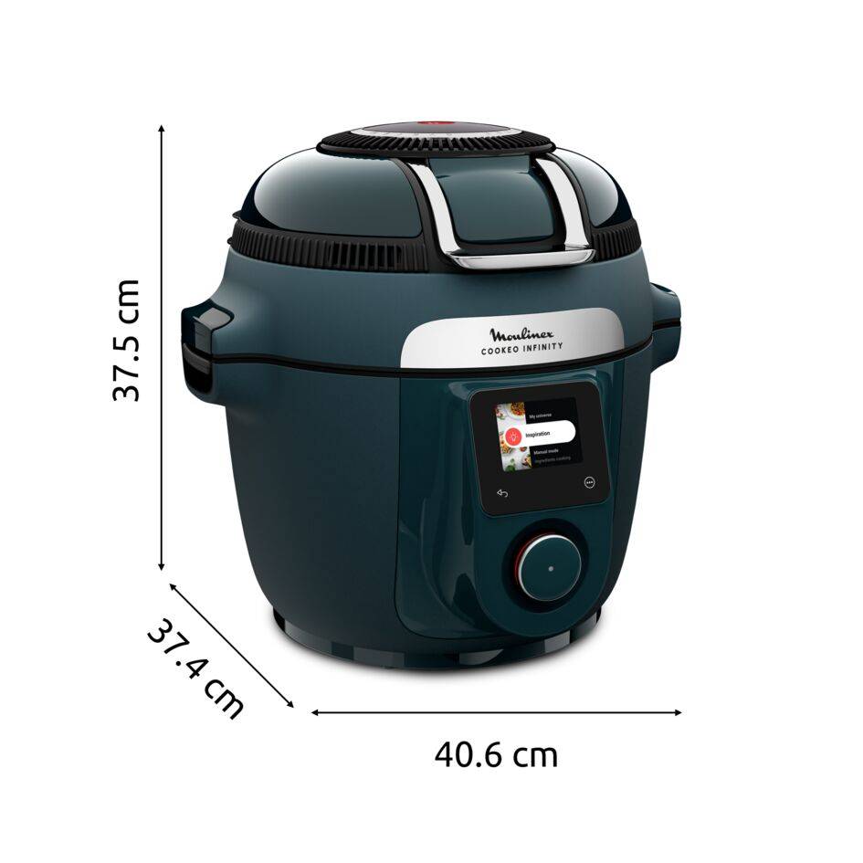 Cookeo Infinity CE97GUF0  Multicuiseur intelligent haute pression + air fryer - 17 programmes - Recettes illimitées - Connecté
