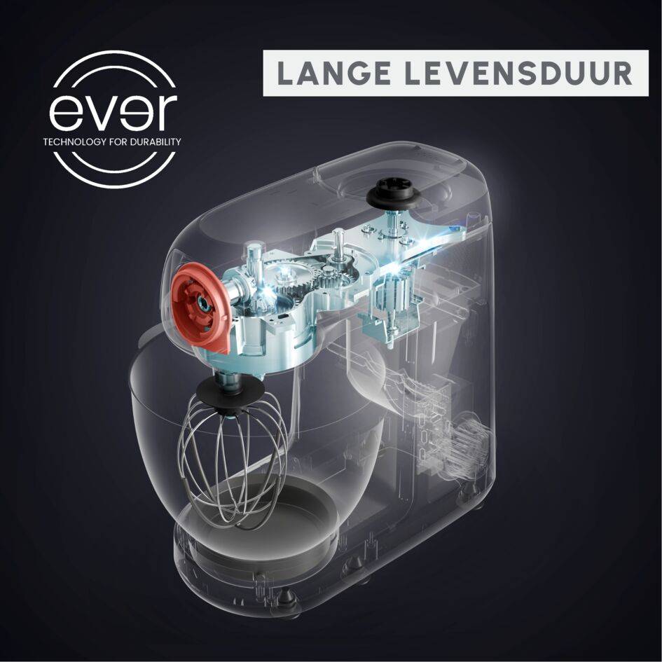 Bake Partner QA525810 Keukenmachine - 1100W - BakeGood accessoireset - 4.6&nbsp;L - 8 snelheden