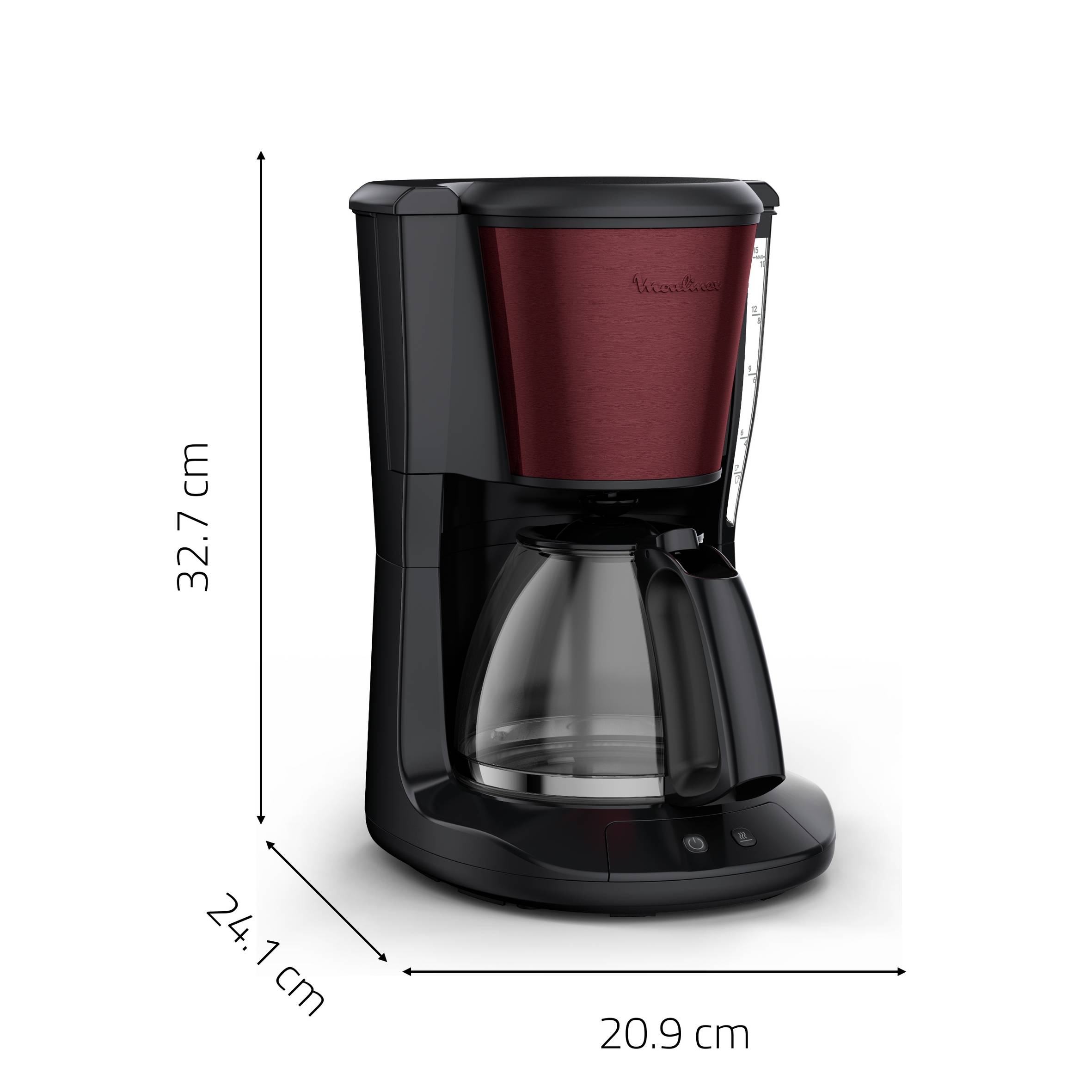 Subito, Cafetière filtre Moulinex noire finition inox rouge