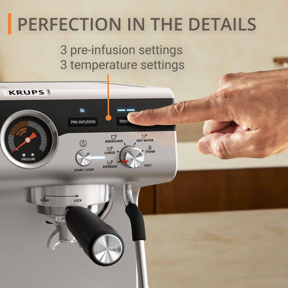 Precision XP801T Machine à espresso manuelle avec broyeur