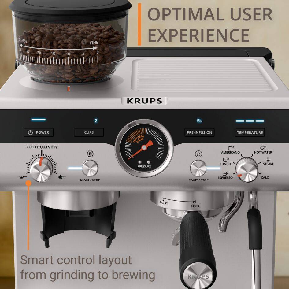 Precision XP801T Machine à espresso manuelle avec broyeur