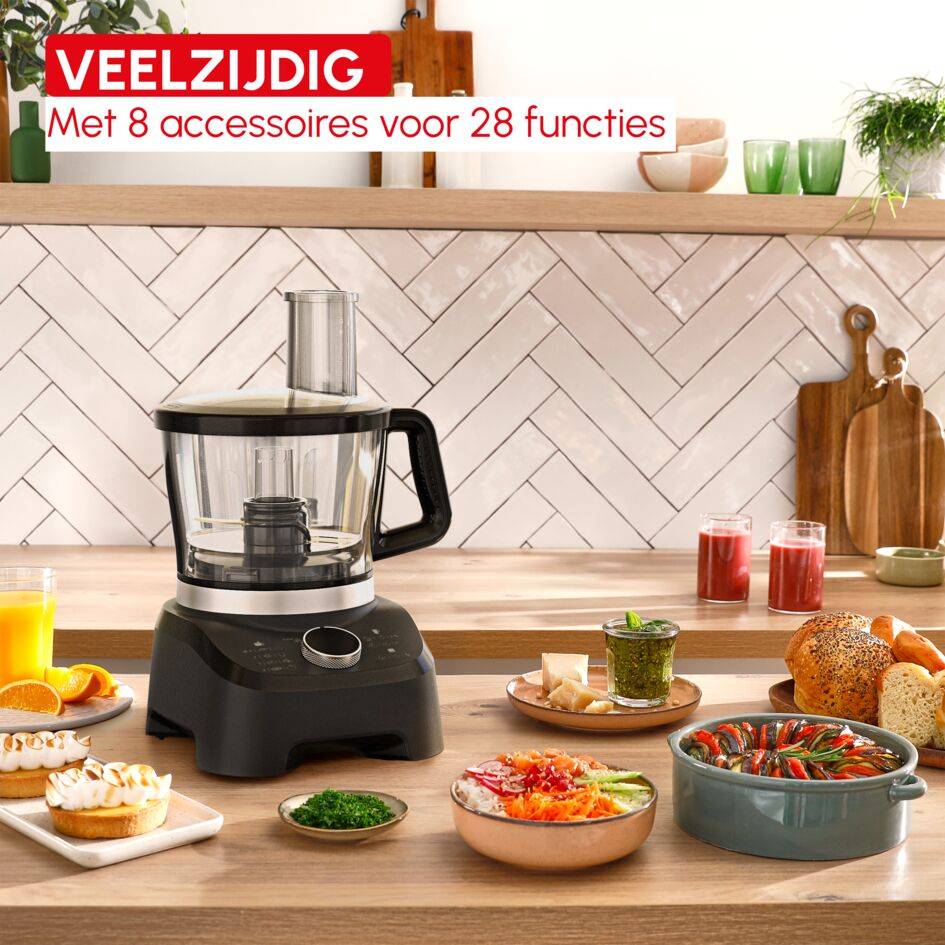 DoubleForce FP8318F0 Keukenrobot - 1.000 W - 8 accessoires - 28 functies