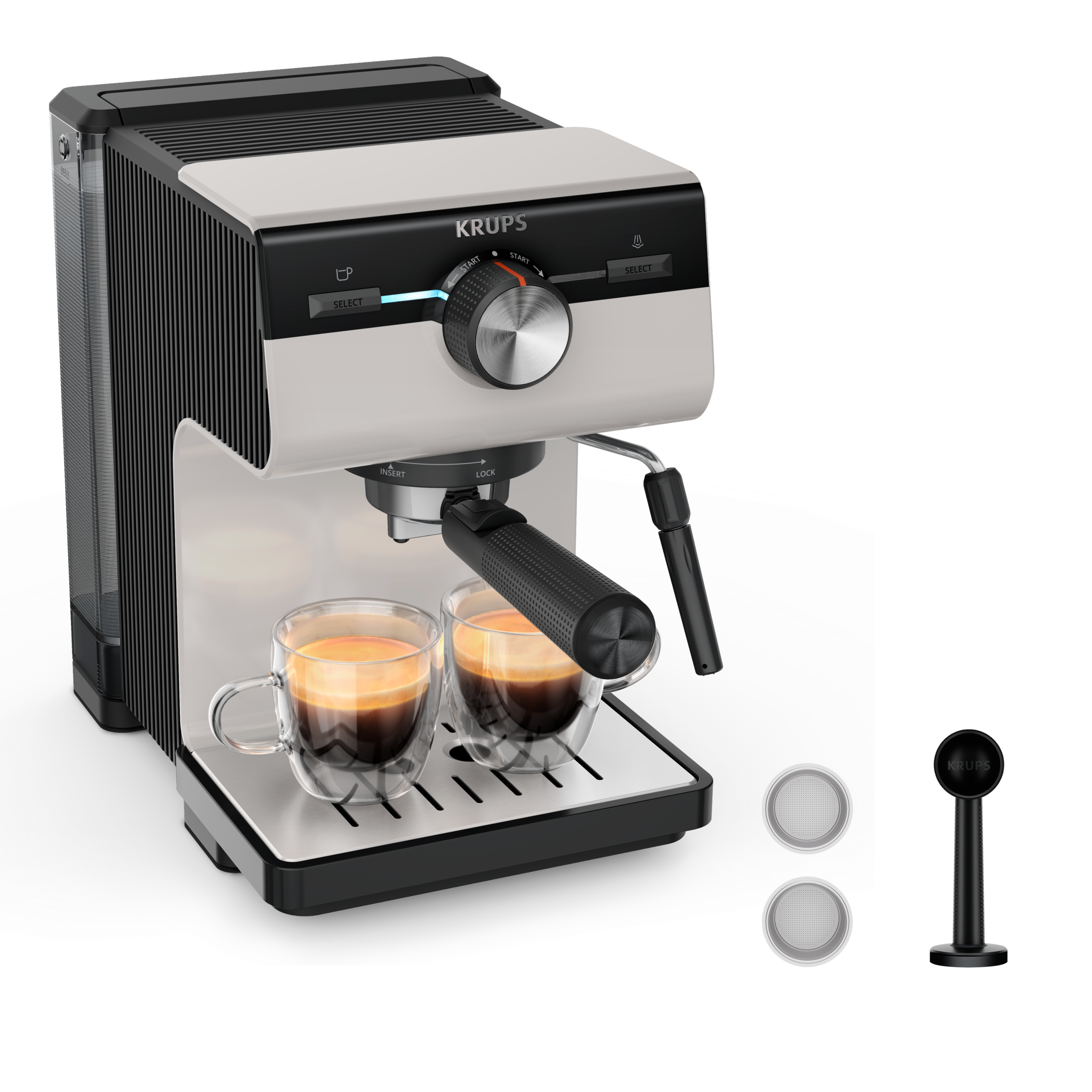 Authentic Gris XP381B Machine à espresso manuelle
