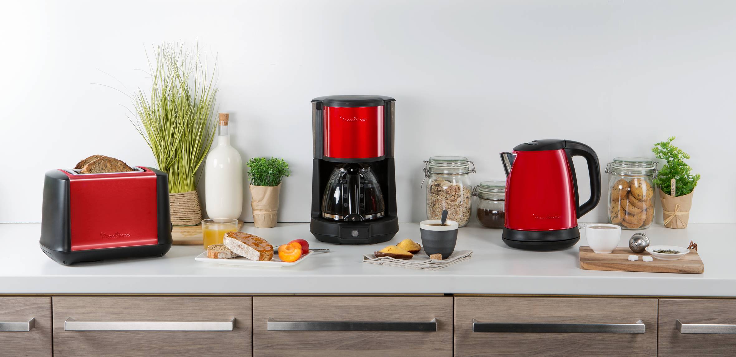 Subito Select bordeauxrode-zwarte broodrooster