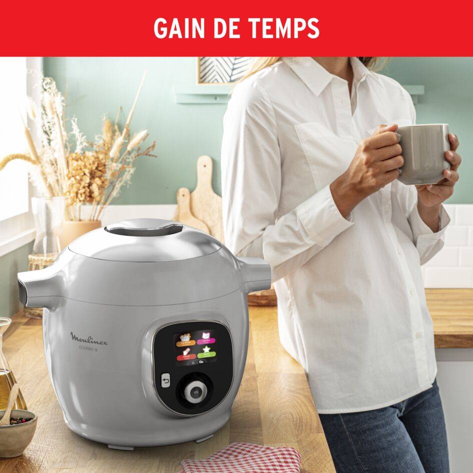 Cookeo+ CE854B10 Multicuiseur intelligent haute pression - 6 programmes - 80 recettes