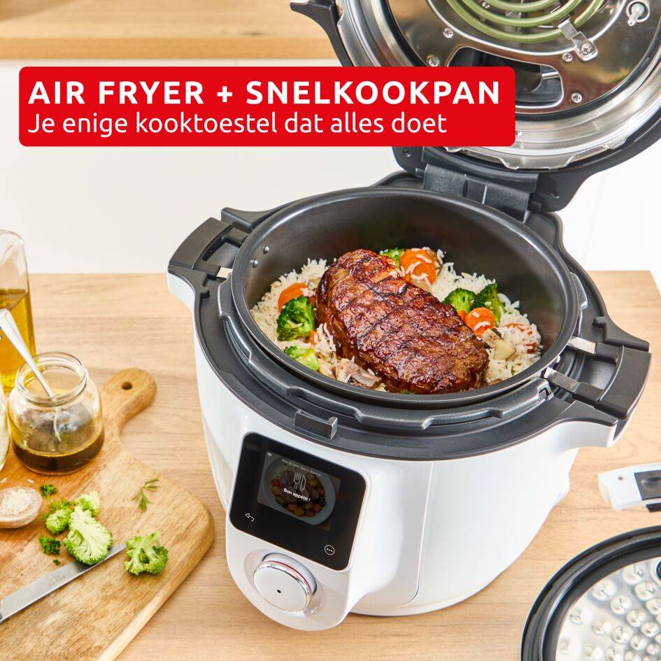 Cookeo Infinity CE9721F0 Intelligente hogedruk multicooker + air fryer - 16 programma's - Oneindig aantal recepten - Geconnecteerd