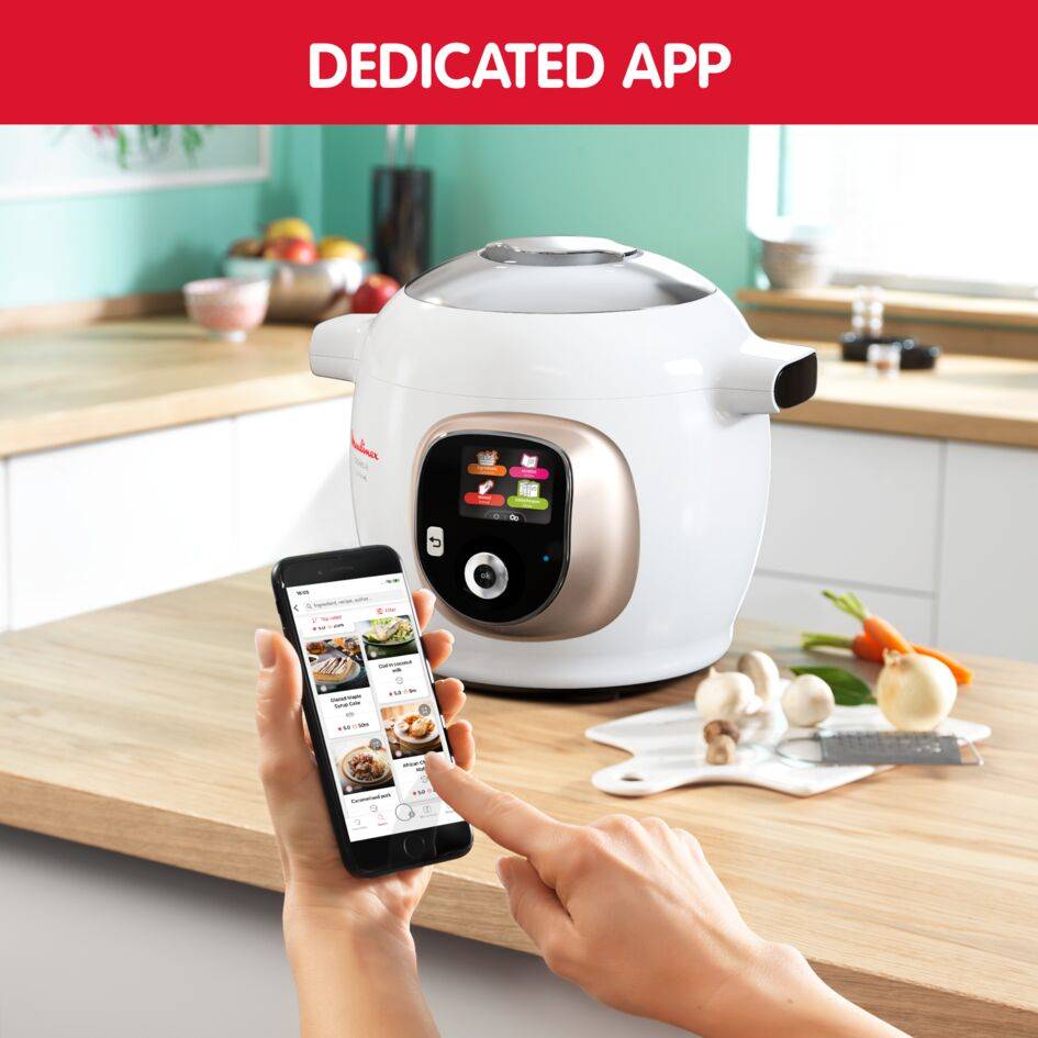 Cookeo+ Connect CE86DA10 Multicuiseur intelligent haute pression - 6 programmes - Recettes illimitées - Connecté