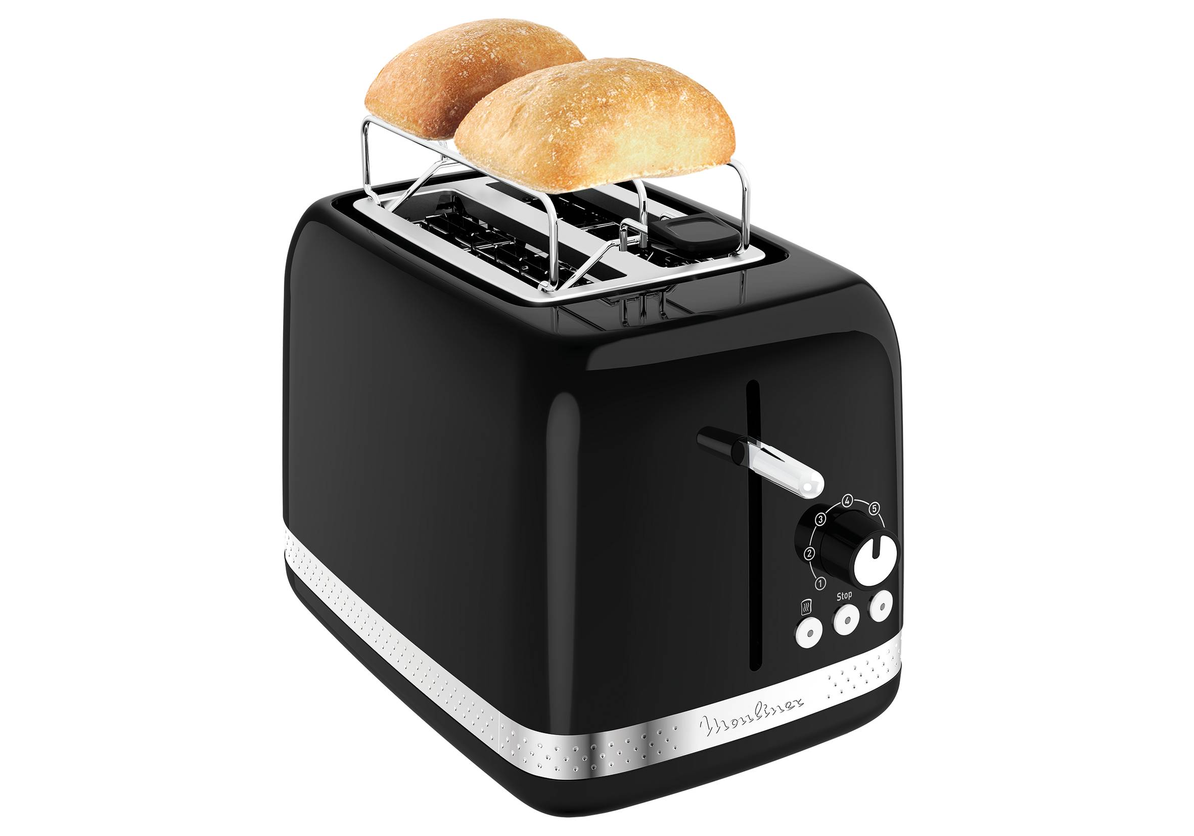 GRILLE-PAIN SOLEIL NOIR À 2 FENTES LT301810