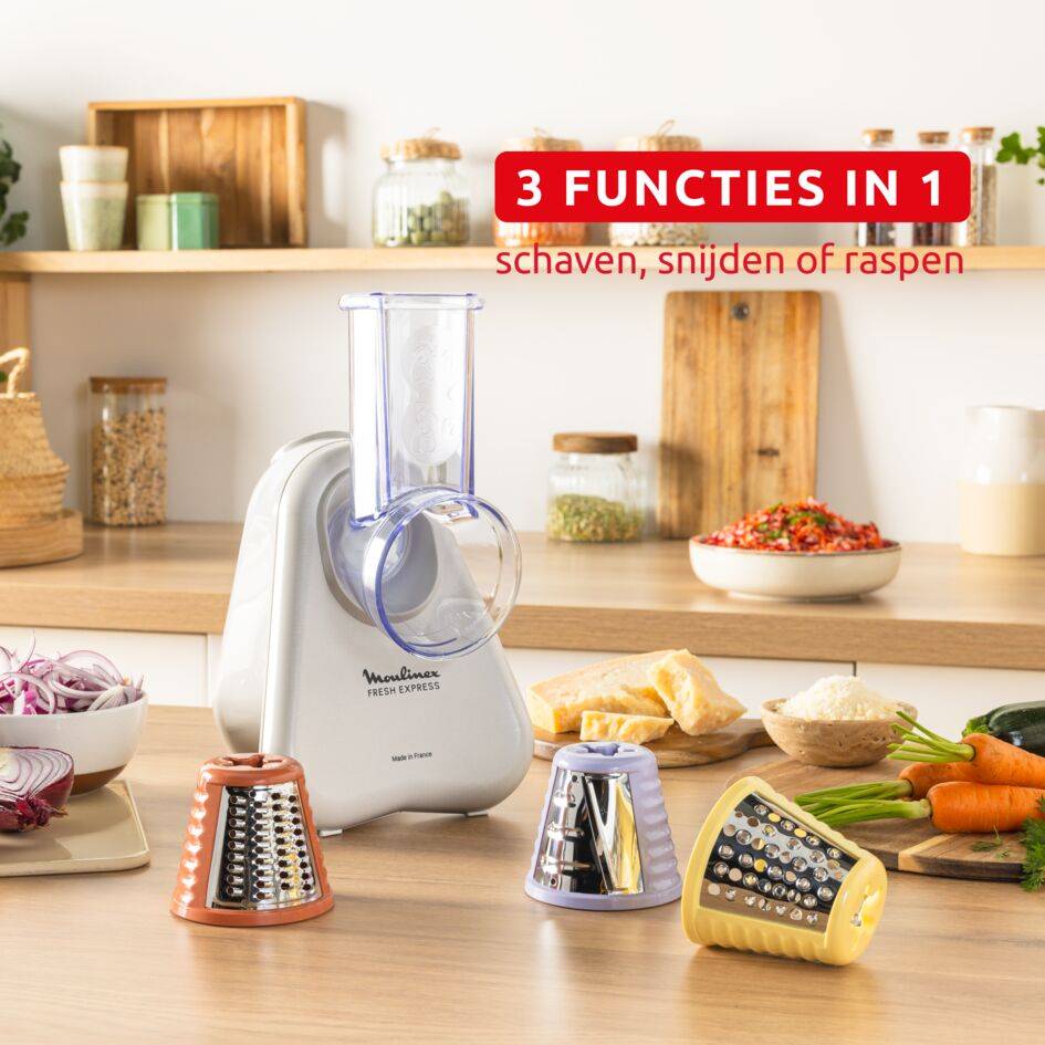 Fresh Express Écru DK853BE0 Groentesnijder - 150W – 3 accessoires