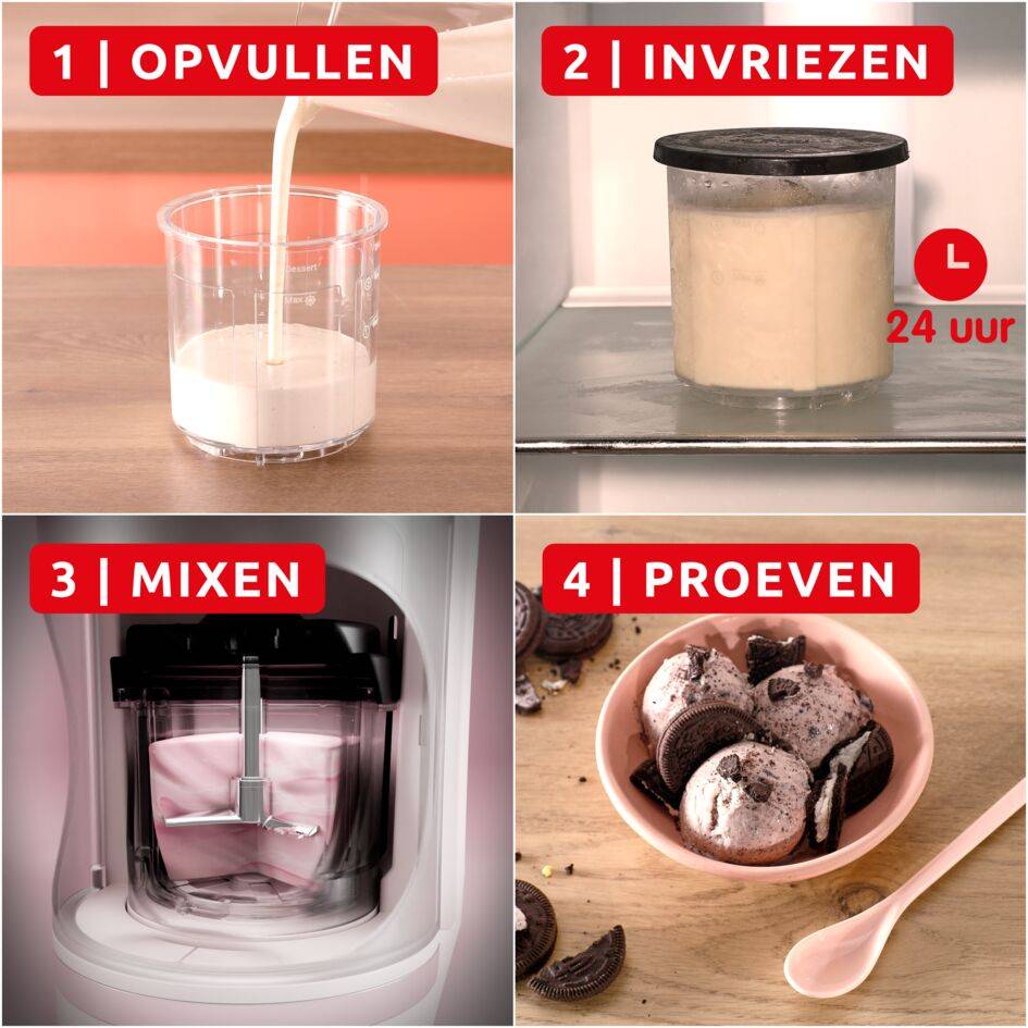 Dolci MJ602AF0 Ijsmachine - 10 programma's in 1 - automatisch spoelprogramma