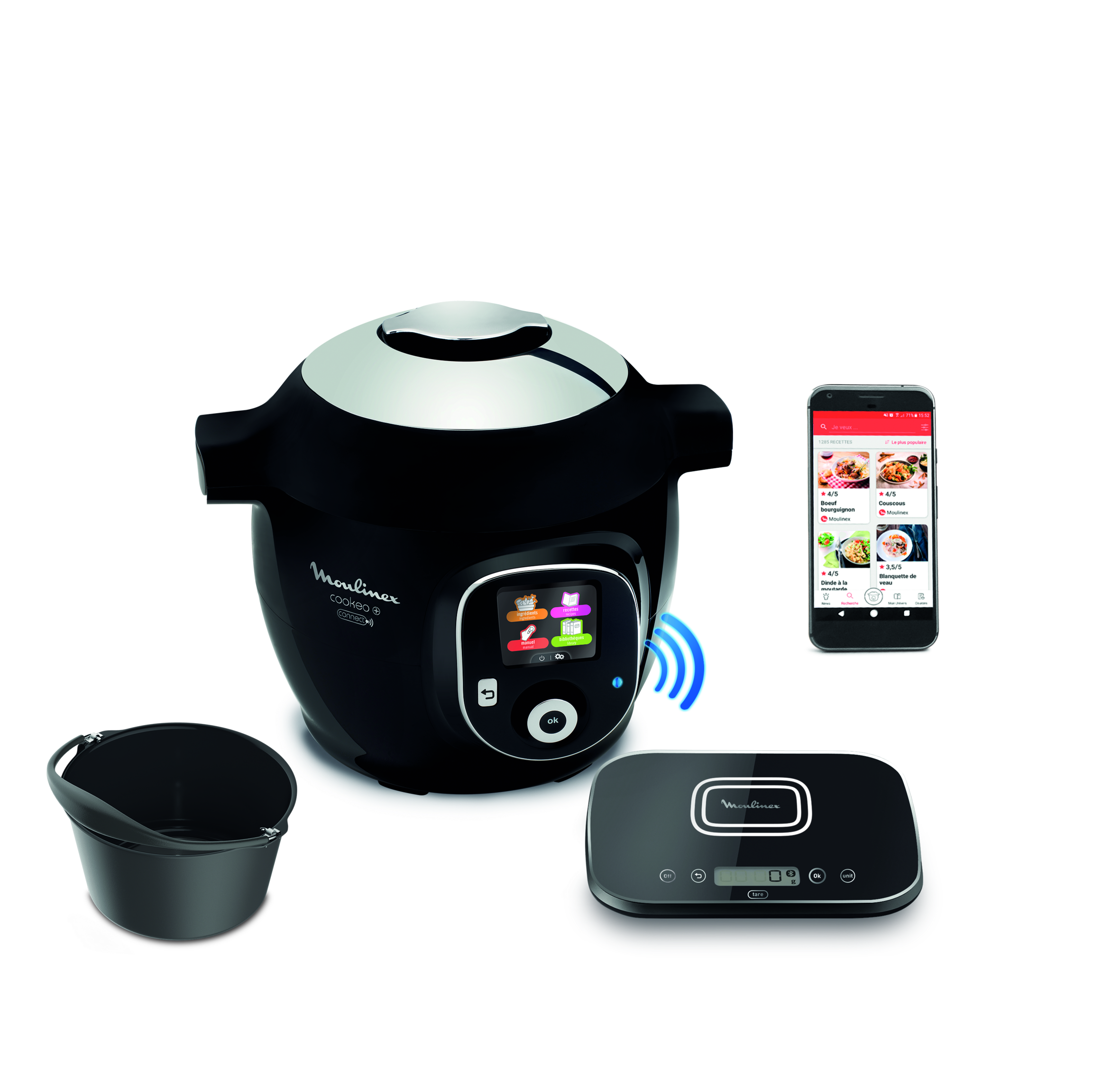 Cookeo+ Grameez CE859800 Multicuiseur intelligent haute pression - 6 programmes - Recettes illimitées - Balance connectée