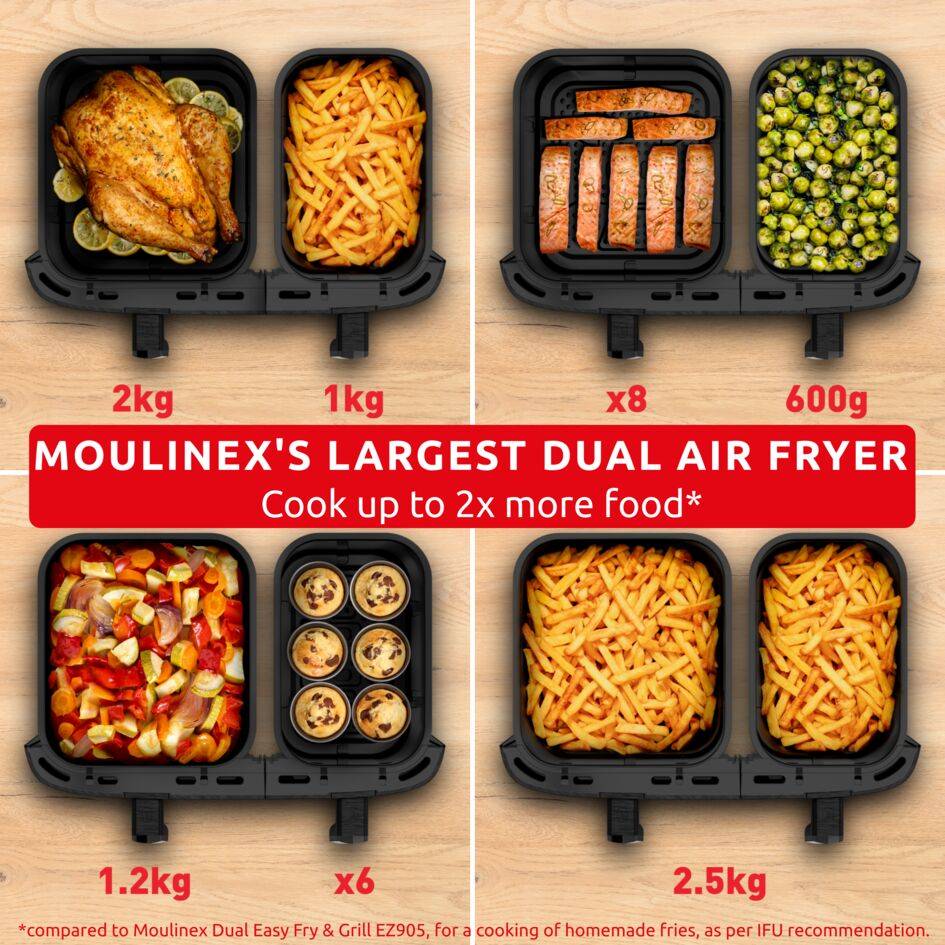 Dual Easy Fry XXL EZ901AF0 Air fryer - 6 programmes - 11L - Collection spéciale Ivoire