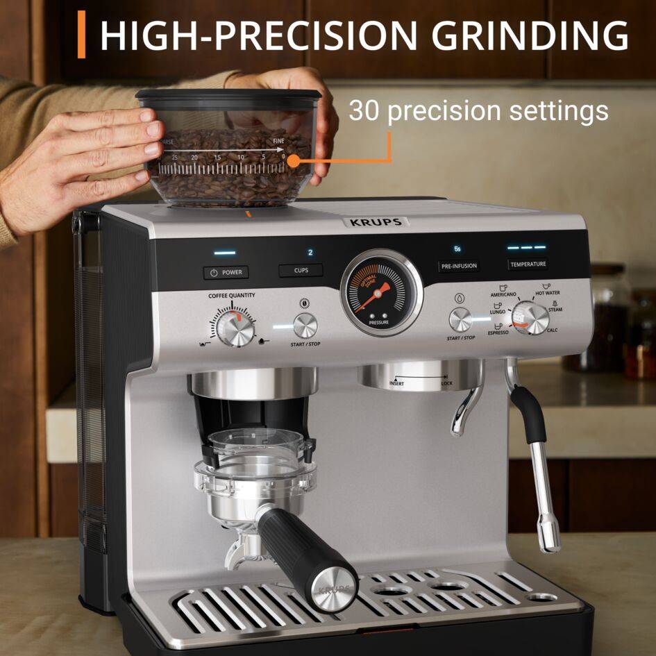 Precision XP801T Machine à espresso manuelle avec broyeur