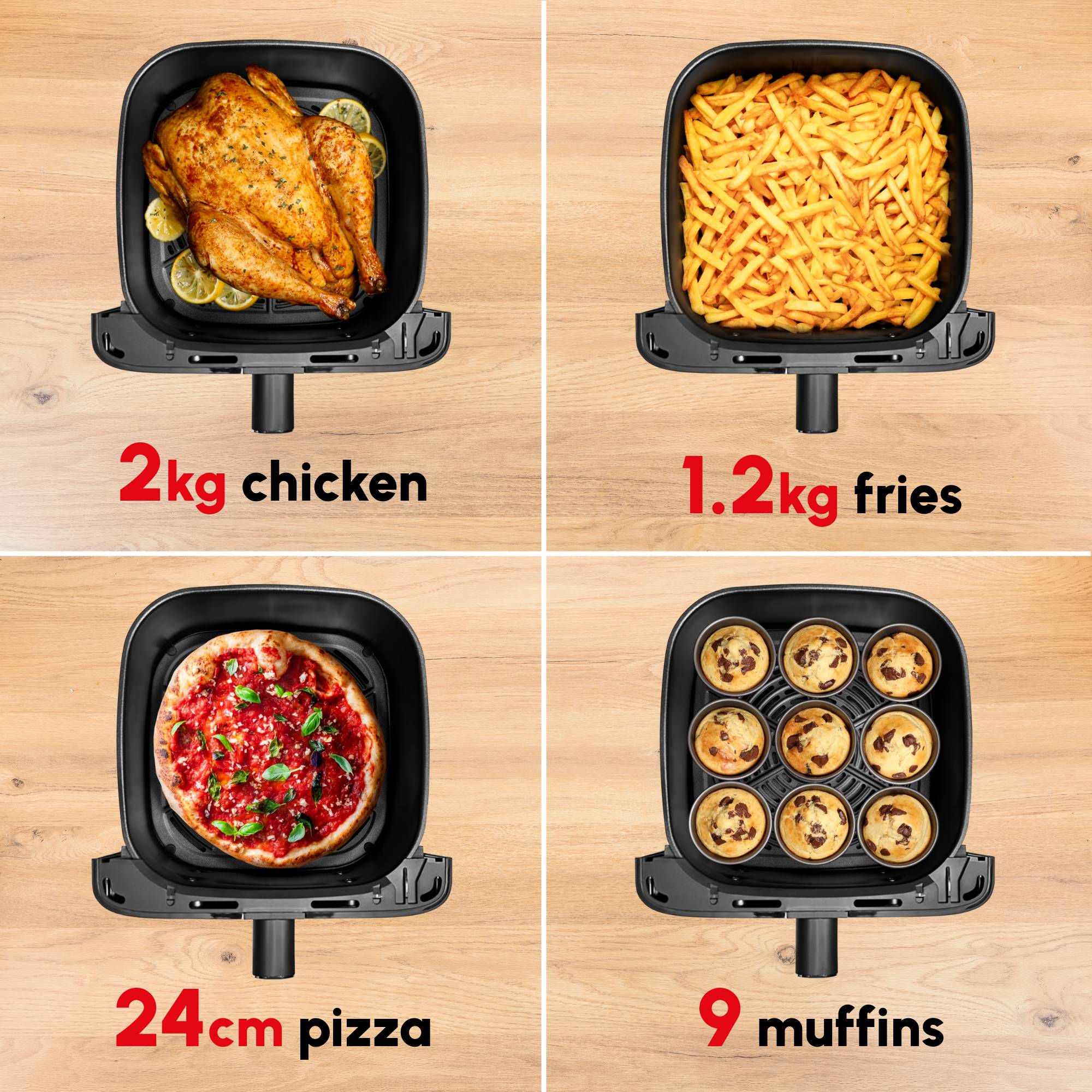 Easy Fry Mega Collection Spéciale Ivoire, air fryer, très grande capacité 7.5 L, 1 tiroir, 8 programmes