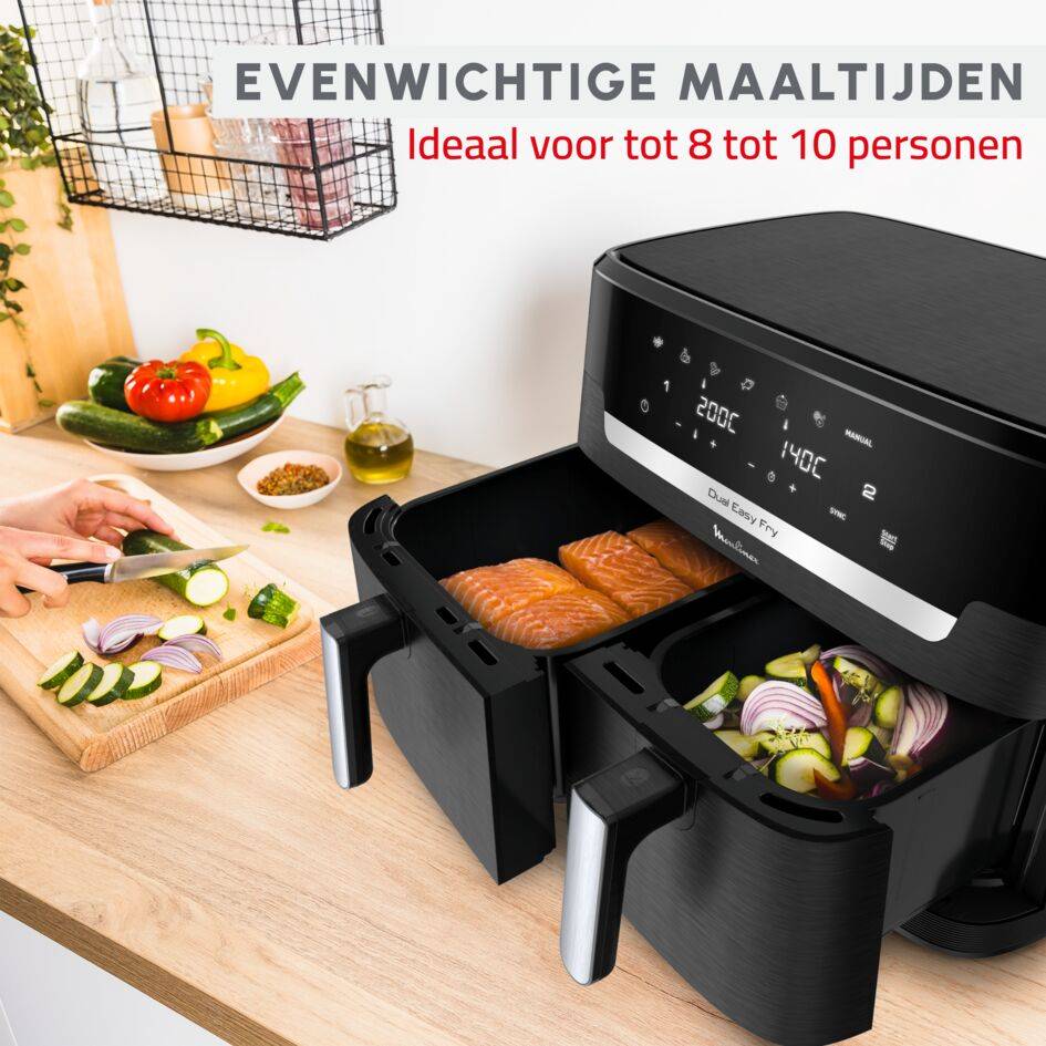 Dual Easy Fry & Grill XXL EZ9428F0 Air Fryer - 7 programma's - 6,5L + 4,5L