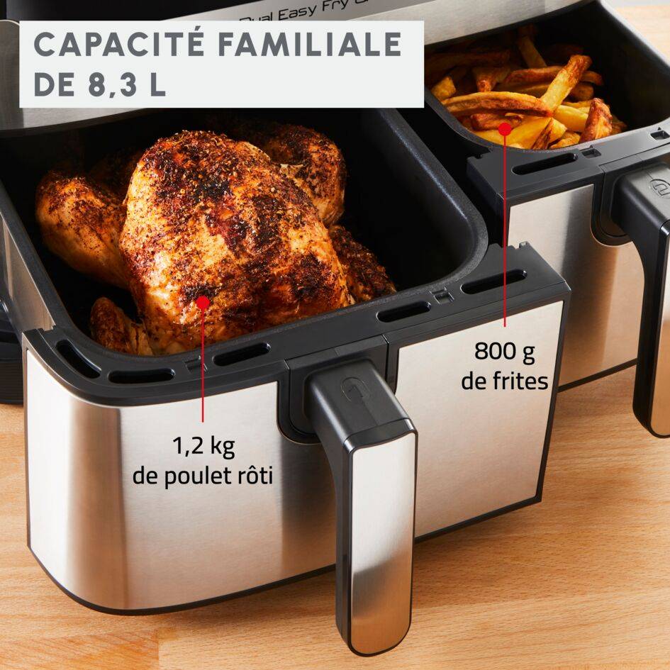 Dual Easy Fry & Grill EZ905D20 Air fryer - 8 programmes - 5,2L + 3,1L