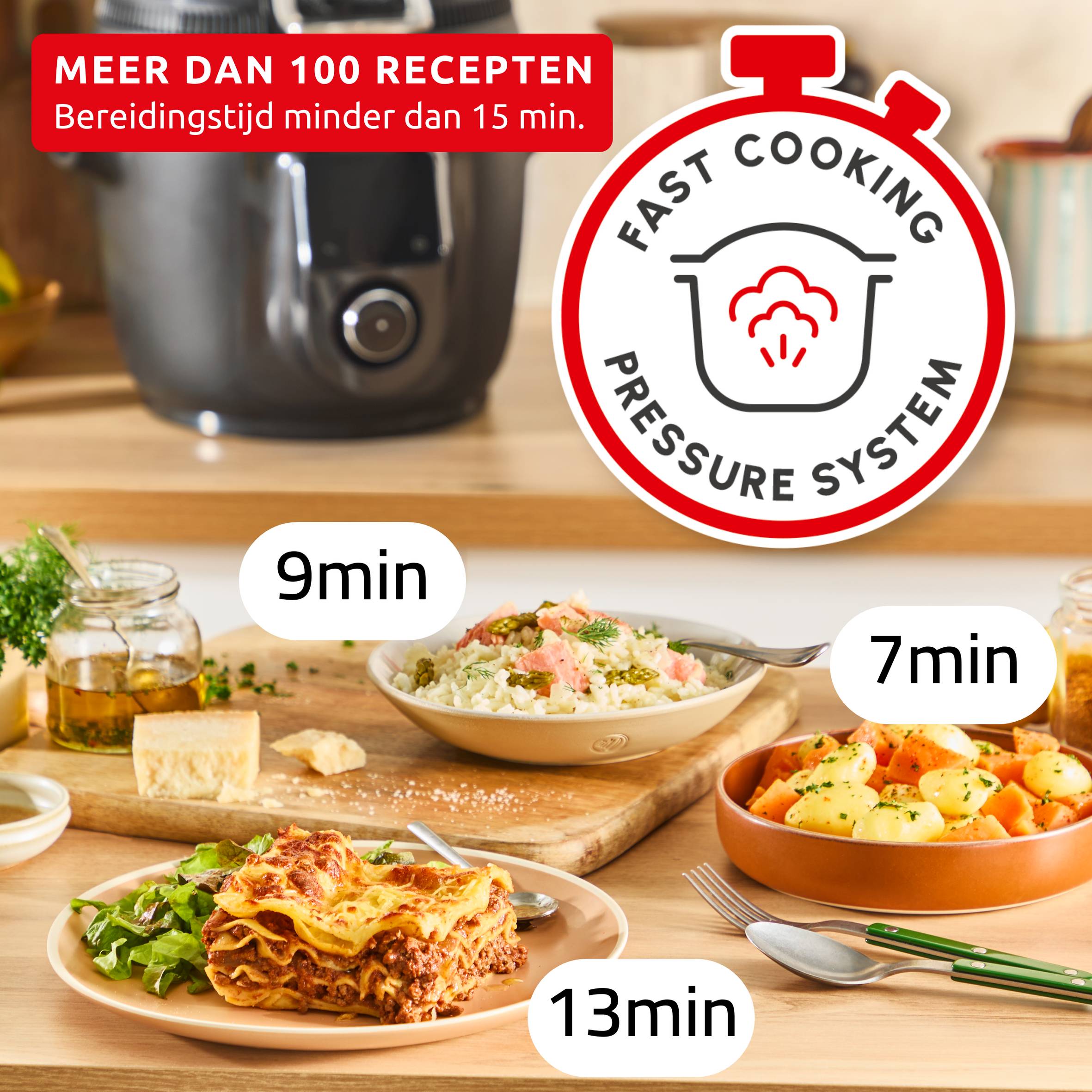 Cookeo Infinity CE9828F0 Intelligente hogedruk multicooker + air fryer - 20 programma's - Oneindig aantal recepten - Geconnecteerd