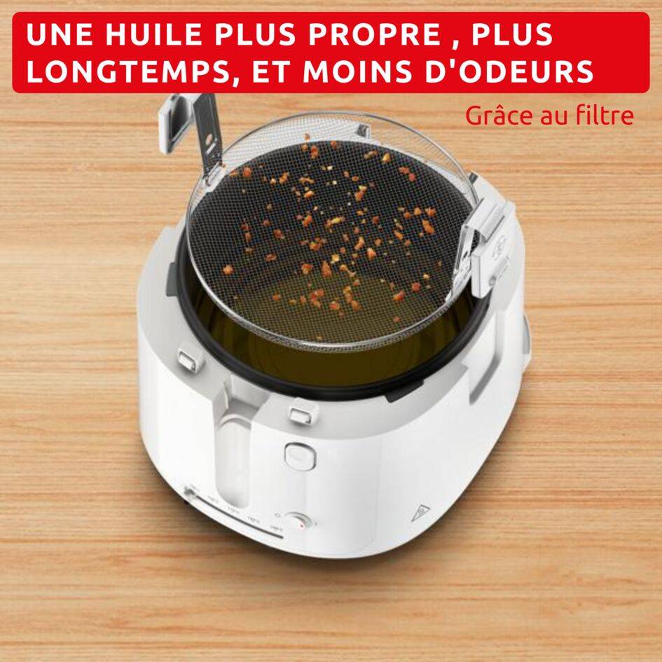 Filtra Vision AF2541E0 Friteuse - 1.900W - 1,2 kg de frites - Grande fenêtre transparente