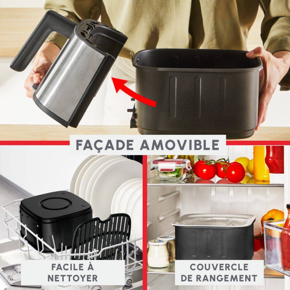 Easy Fry Silence EZ552DF0 Air fryer - 10 programmes - 5L - Technologie Silencieuse