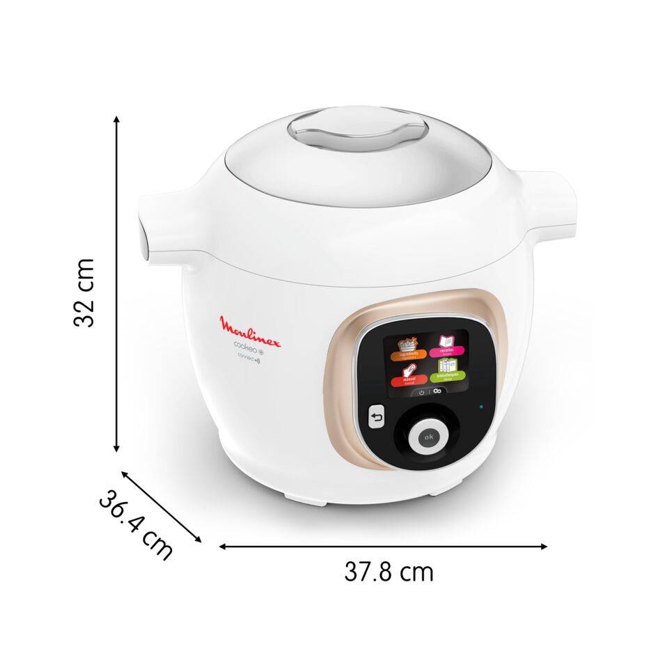 Cookeo+ Connect CE86DA10 Multicuiseur intelligent haute pression - 6 programmes - Recettes illimitées - Connecté