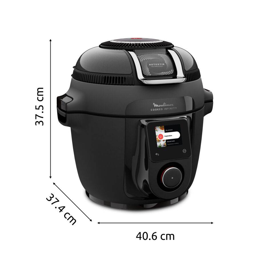 Cookeo Infinity CE9828F0 Multicuiseur intelligent haute pression + air fryer - 20 programmes - Recettes illimitées - Connecté