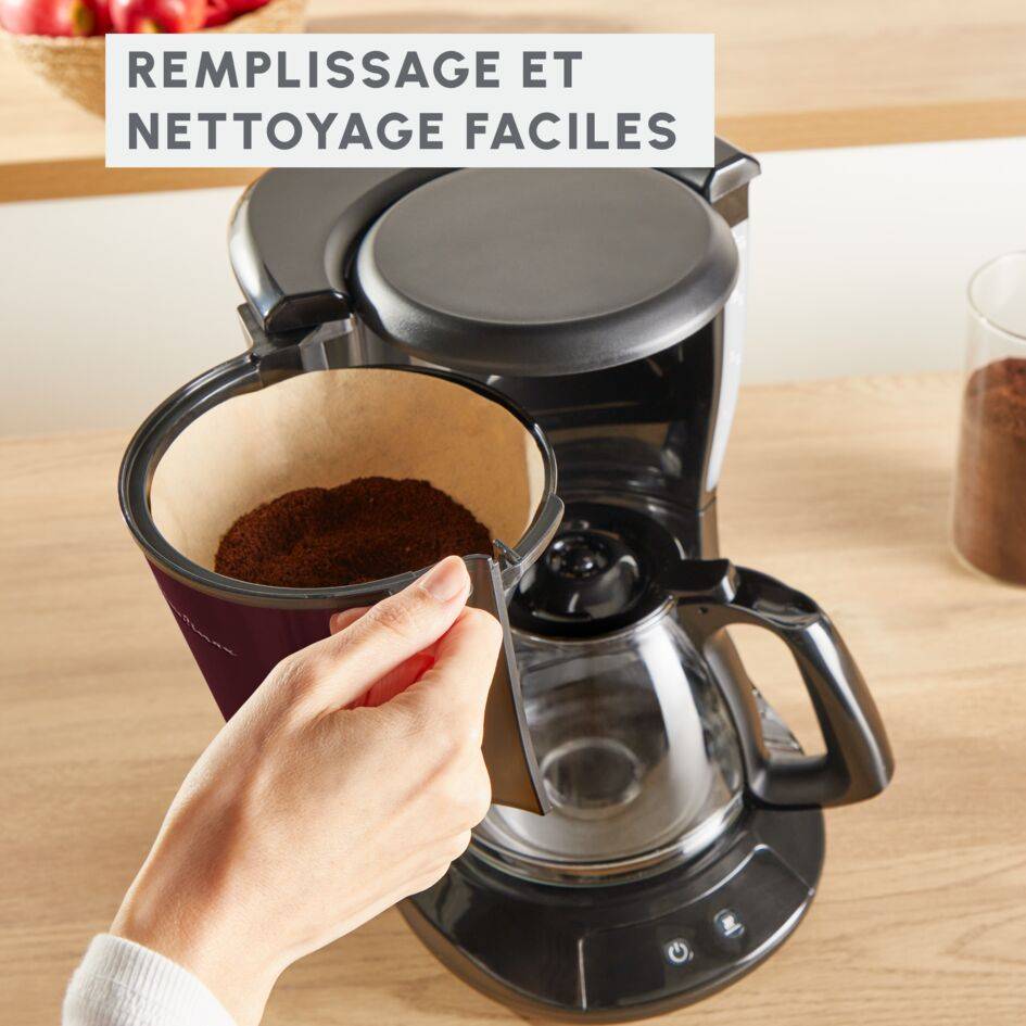 Subito, Cafetière filtre Moulinex noire finition inox rouge