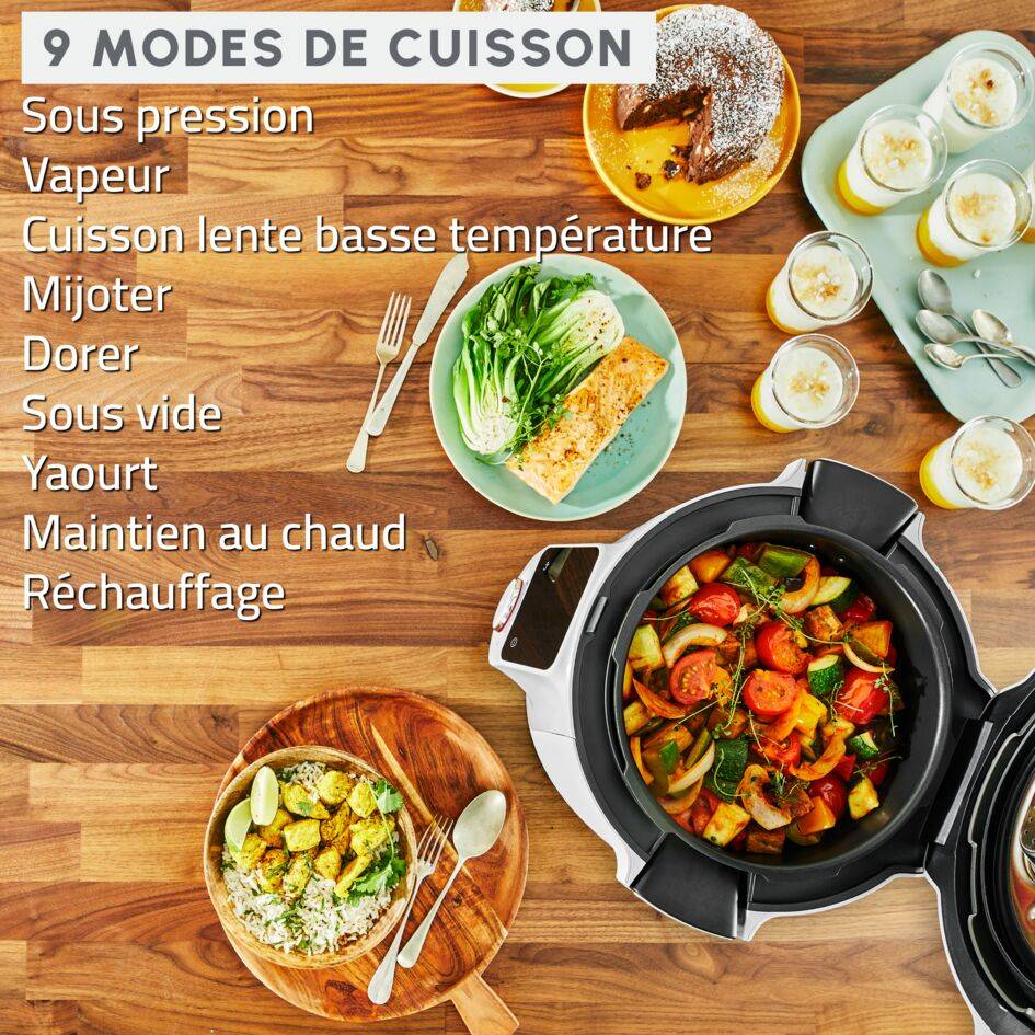 Cookeo Wifi 9-in-1 CE952110 Multicuiseur intelligent haute pression - 9 programmes - Recettes illimitées - Connecté