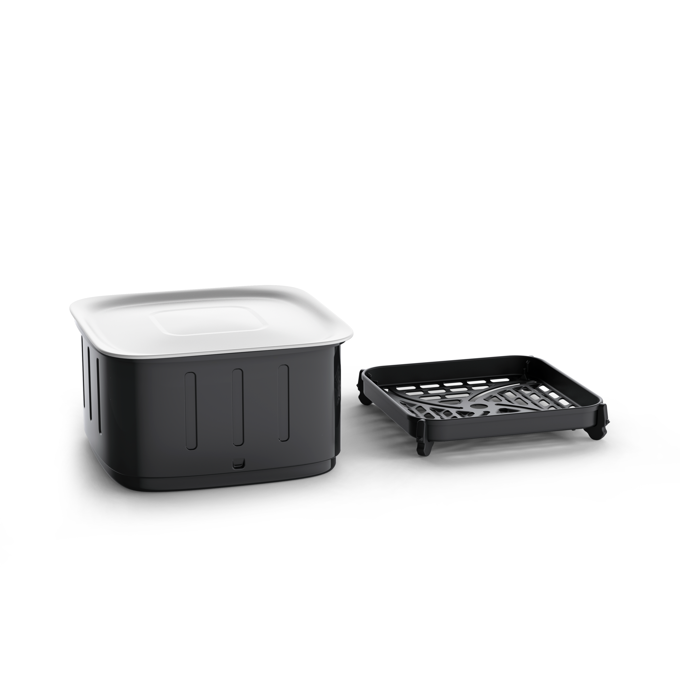 Easy Fry Silence 5L Set de Rangement, Tiroir Supplémentaire, Grille et Couvercle