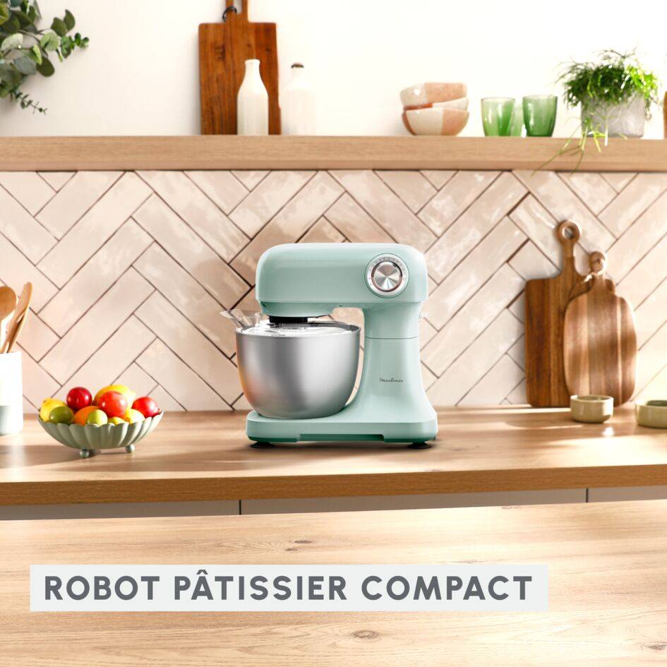 Bake Easy QA1403F0 Robot pâtissier - 500W - kit de patisserie - 3,5L - 12 vitesses