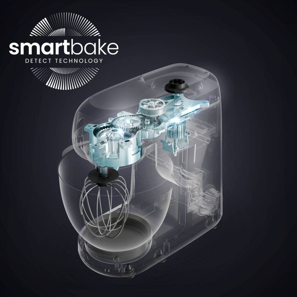 Bake Partner QA5458F1 Keukennmachine - 1100 W - 5 accessoires - 4,6L - 8 snelheden