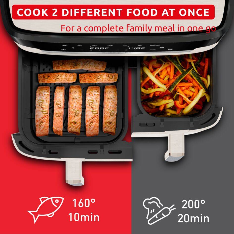 Dual Easy Fry XXL EZ901AF0 Air fryer - 6 programmes - 11L - Collection spéciale Ivoire