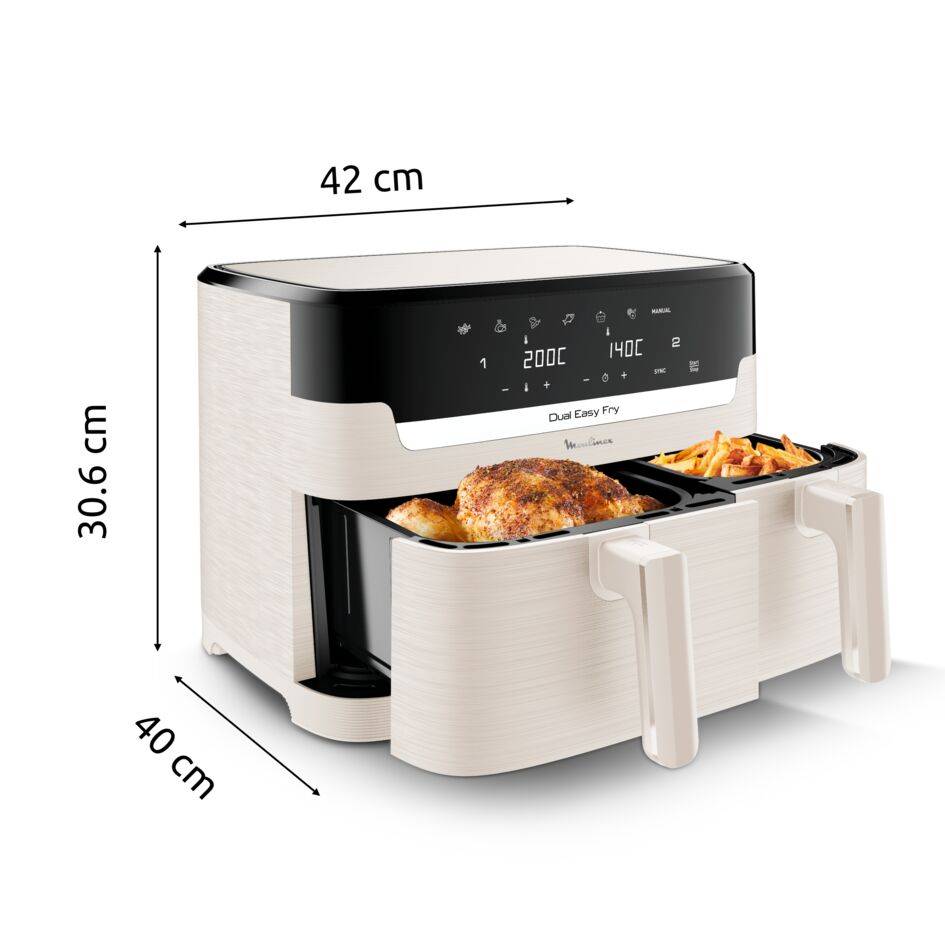 Dual Easy Fry EZ901AF0 Air fryer - 6 programmes - 8L - Collection spéciale Ivoire