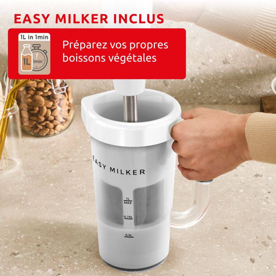 Easy Milker Dailychef VD70G1E0 - Préparateur de lait végétal - Mixeur plongeant 