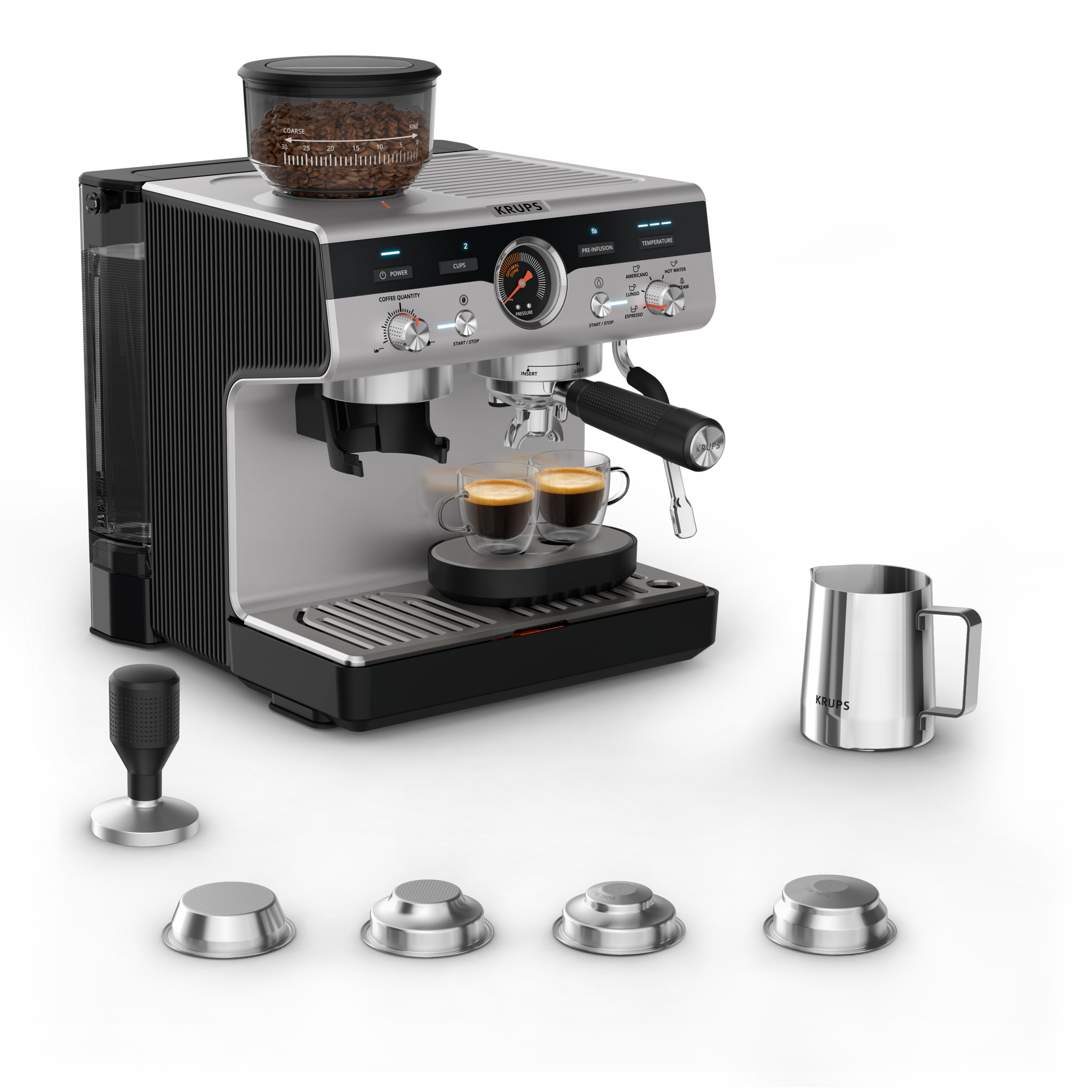 Precision XP801T Manuele espressomachine met molen