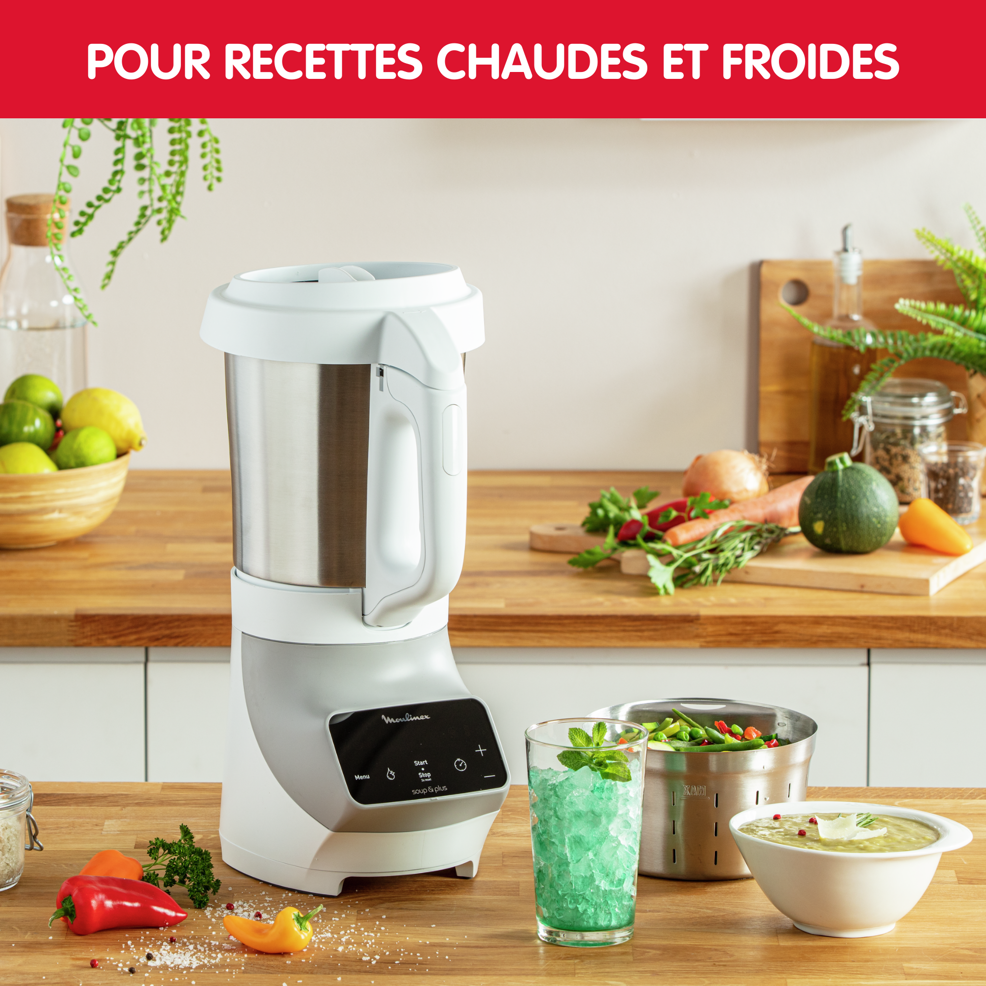 Soup & Plus LM926B00 Blender chauffant - 1.100W - 5 programmes - 2L