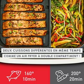 Dual Easy Fry Flex EZ9228F0 Air fryer Flex - 7 programmes - 9L