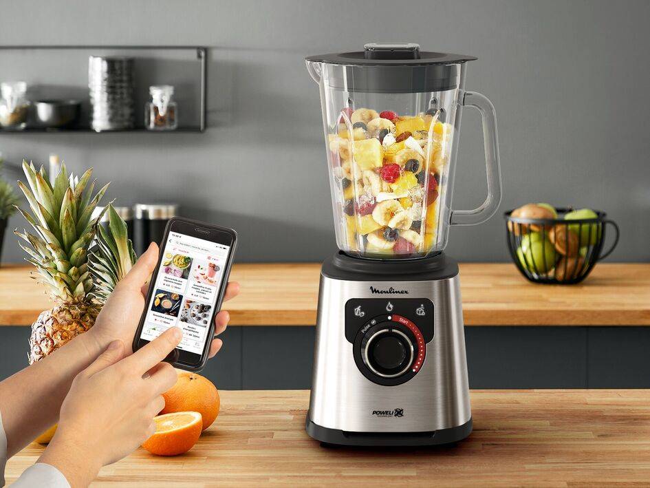 Blender Moulinex Perfect Mix LM871D10 - 1200W - Bol Verre 1,5L - Gris Acier Inox