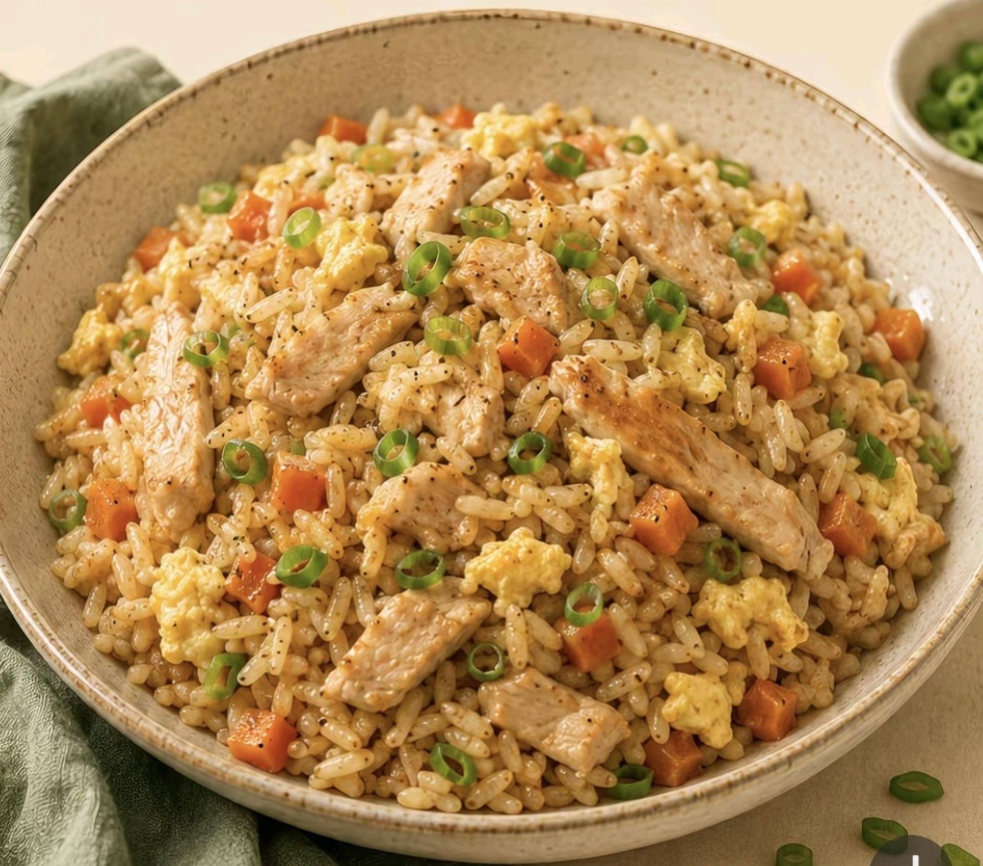 Riz sauté à la Dinde Carotte et oeufs - Recette Cookeo V3 | Moulinex