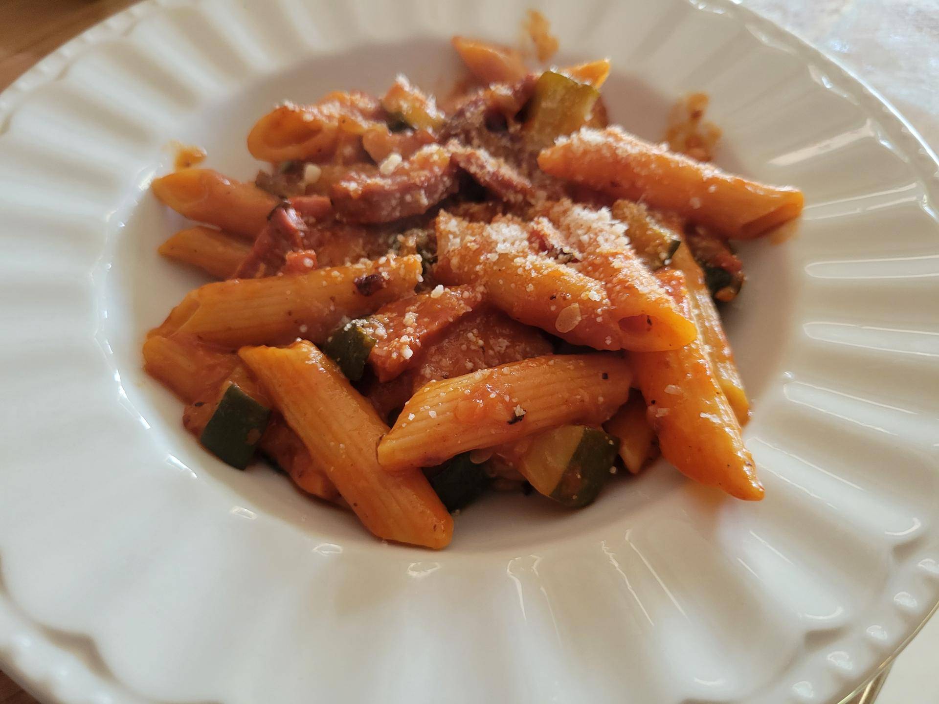 Pâtes courgettes chorizo - Recette Cookeo 9in1 | Moulinex