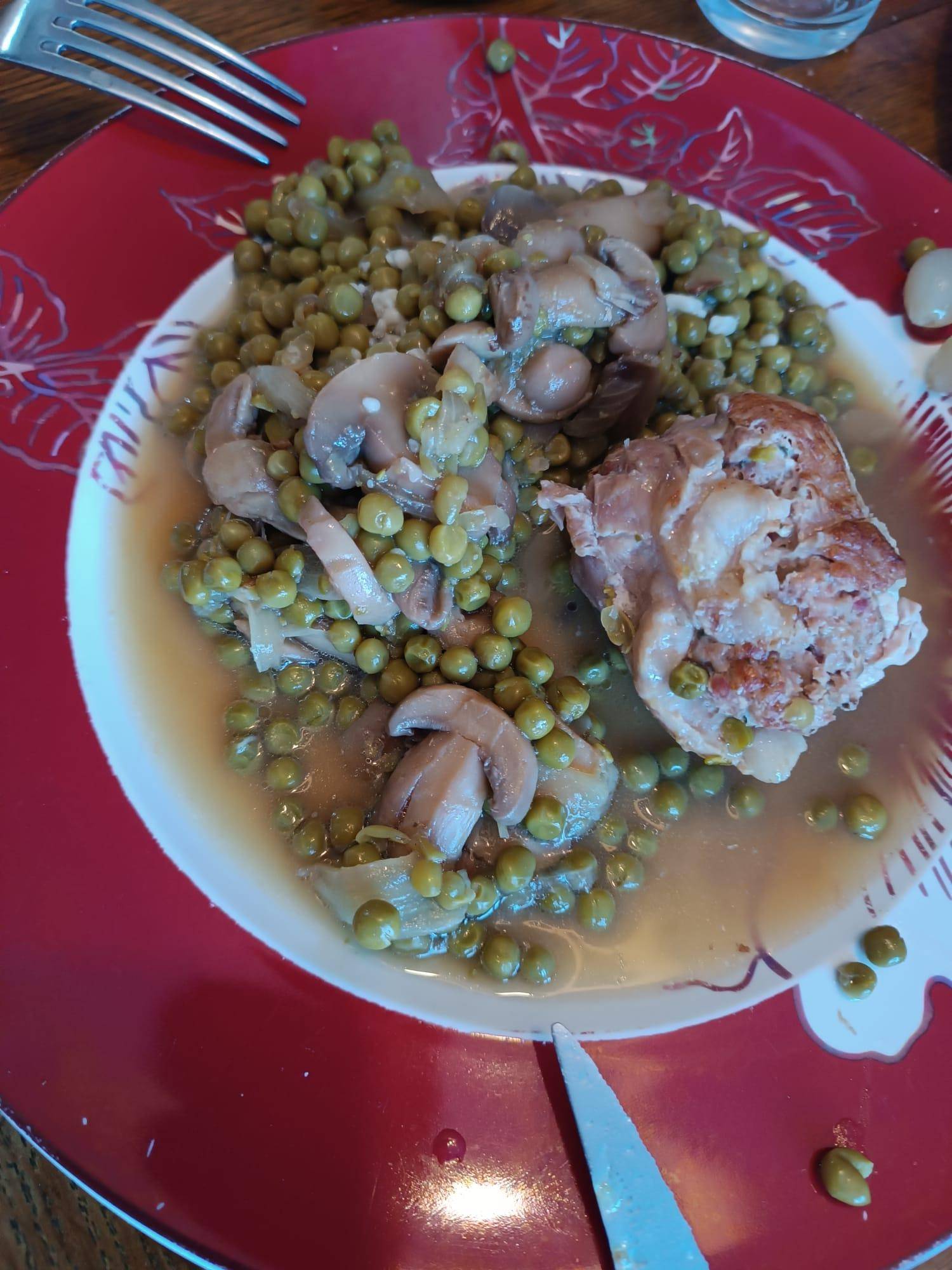 Paupiettes petits pois et champignons - Recepten Cookeo | Moulinex