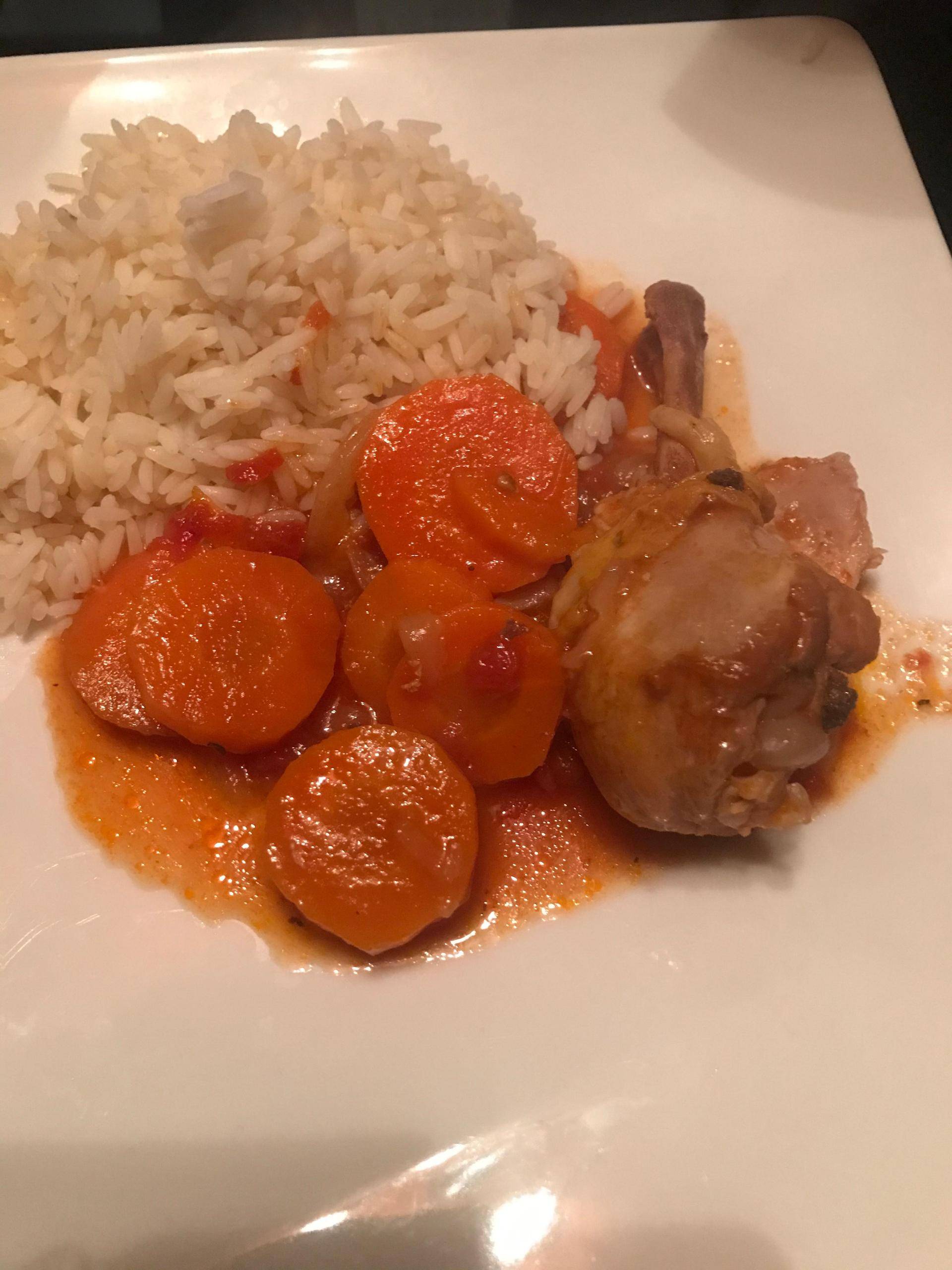 Cuisse poulet sauce tomate carotte - Recepten Cookeo | Moulinex