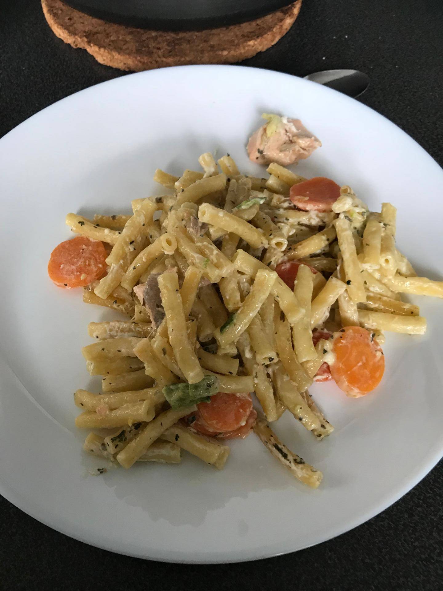 One pot pasta courgette carottes saumon - Recepten Cookeo | Moulinex
