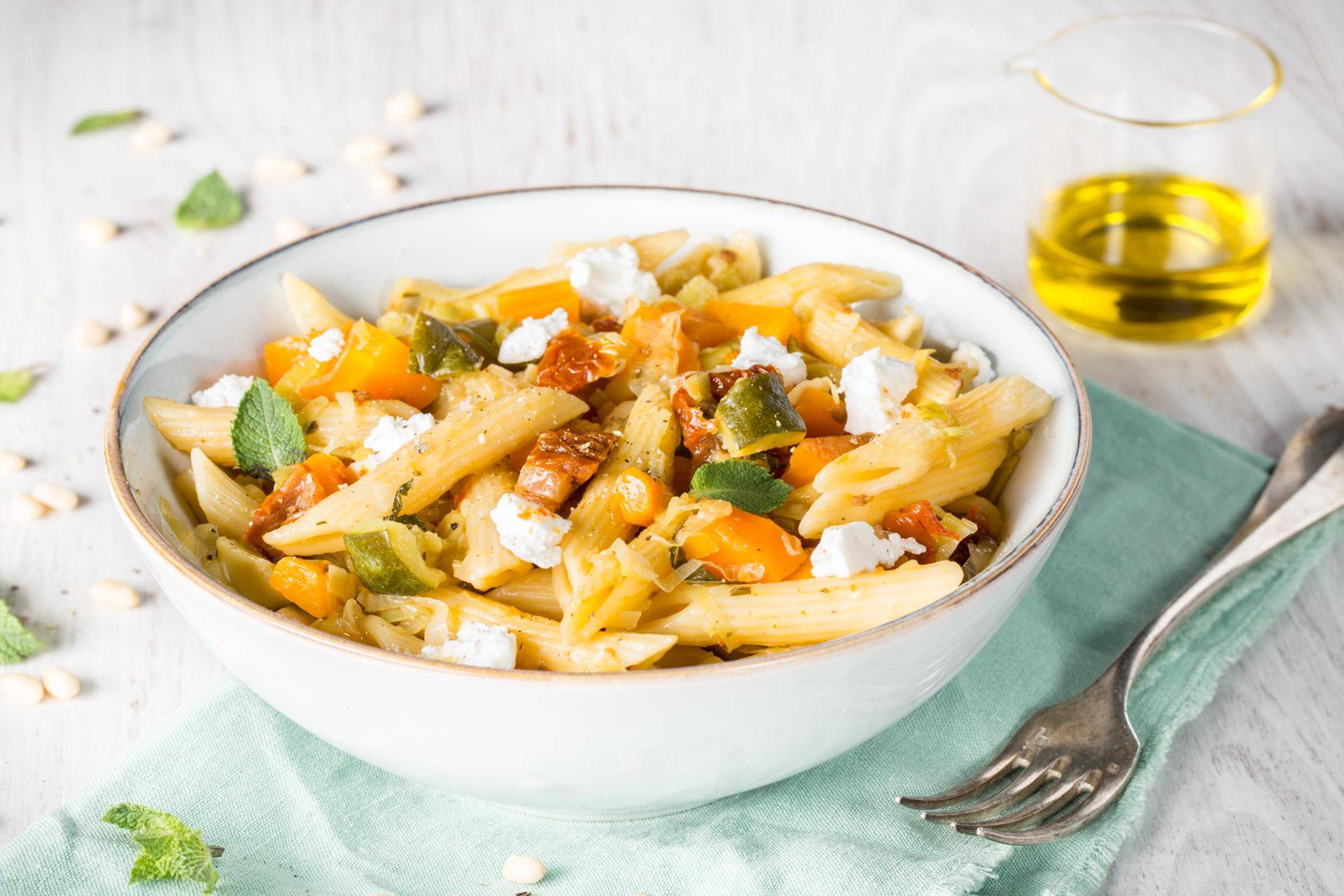 One pot pasta légumes chèvre - Recette Cookeo | Moulinex
