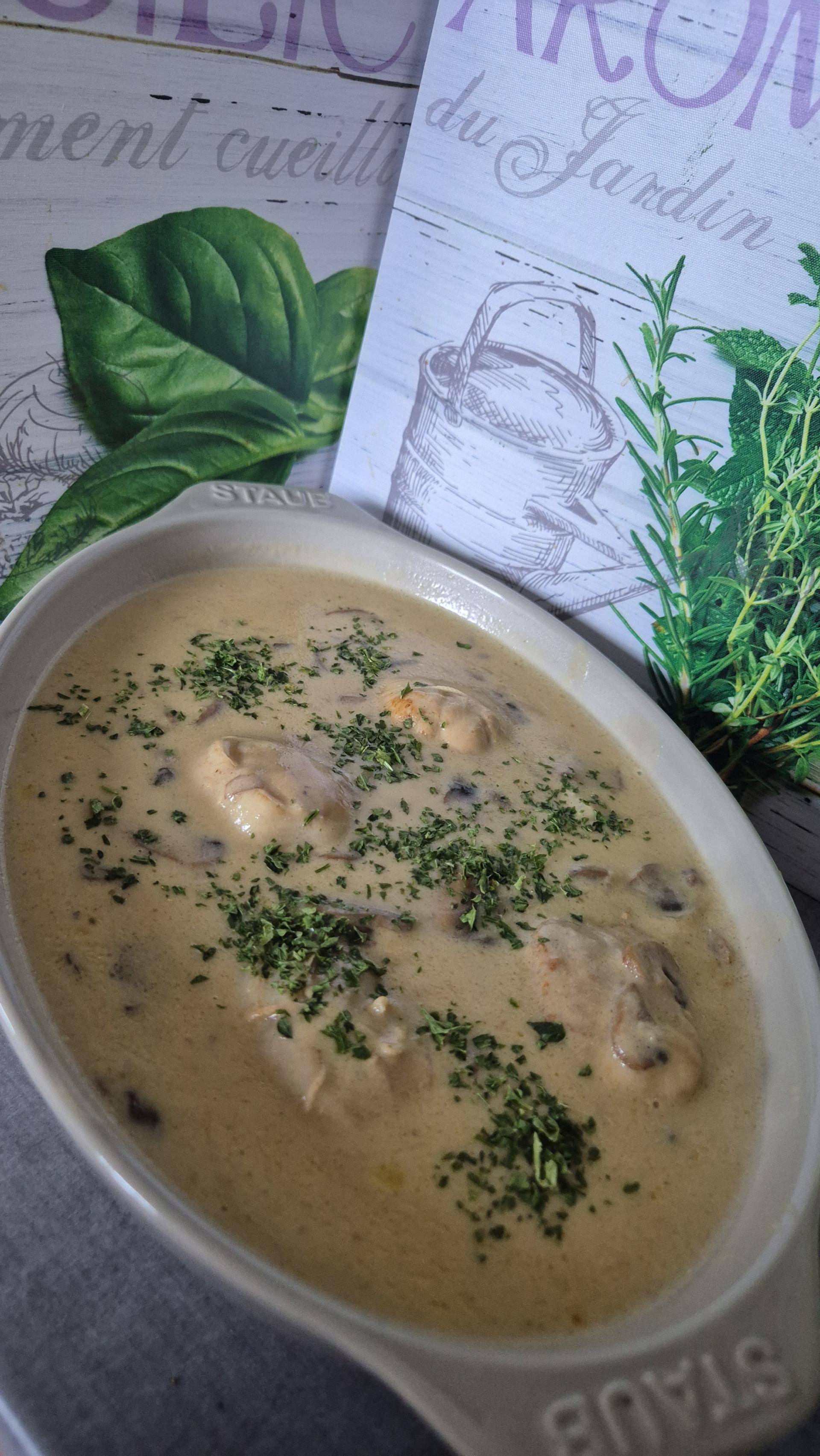 Paupiettes de poulet à la sauce crème et champignons – Cookeo Infinity (4 personnes) - Recette Cookeo Infinity Autostir | Moulinex