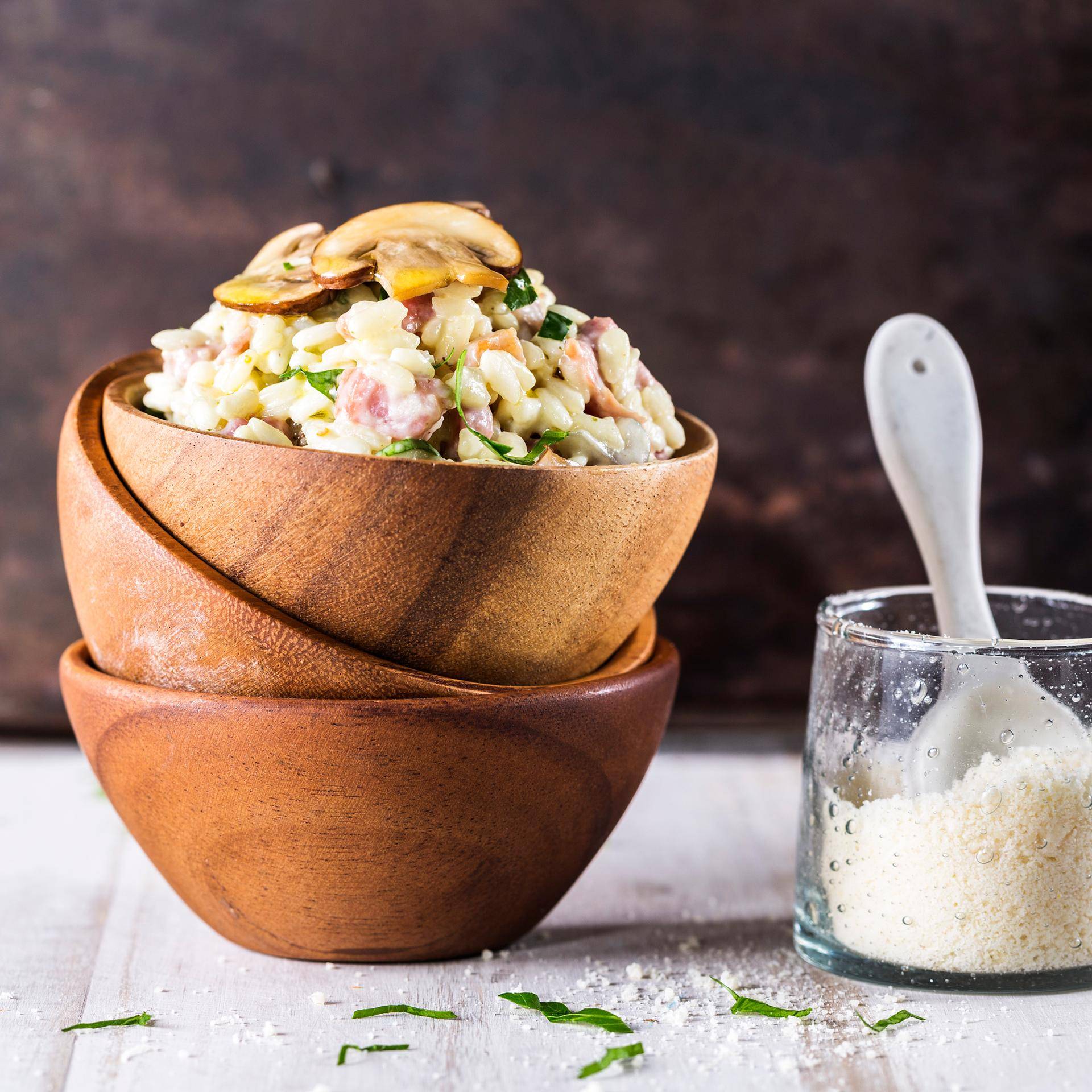 Risotto aux champignons et lardons - Recepten Companion | Moulinex