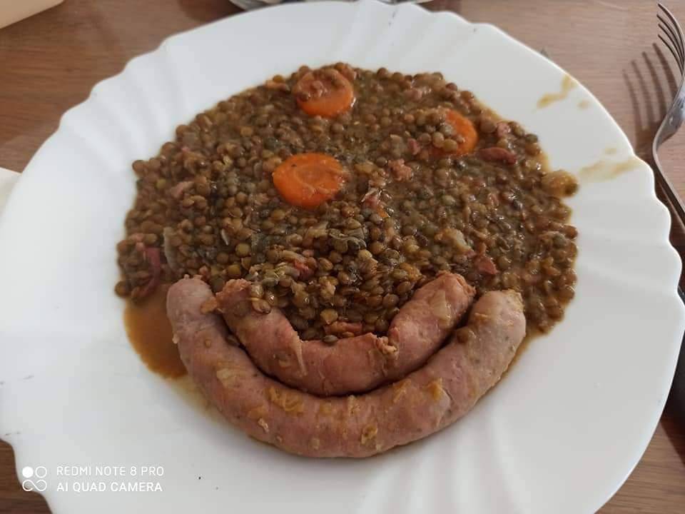 Saucisses aux lentilles à ma façon - Recepten Cookeo V3 | Moulinex
