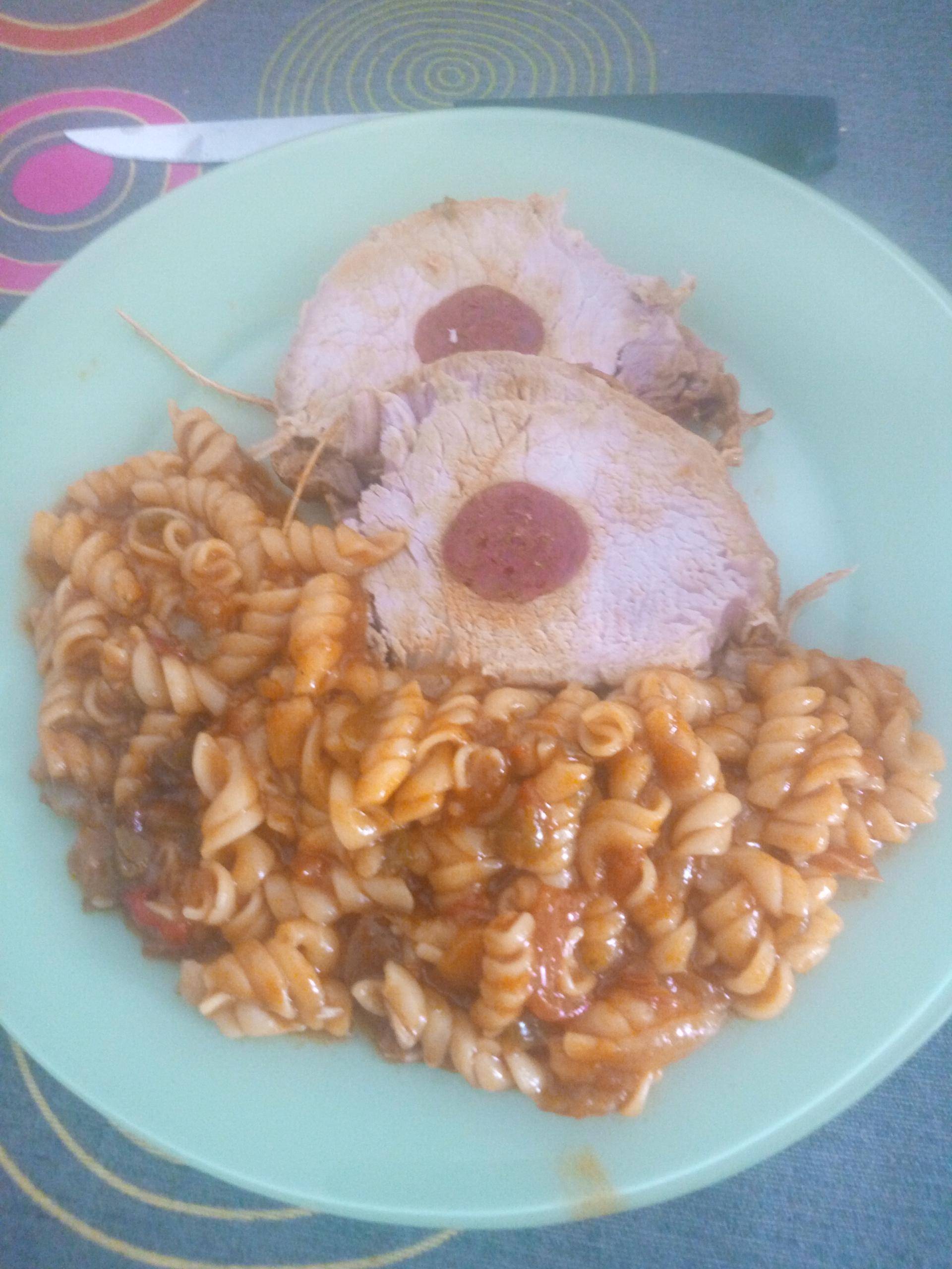 Rôti de porc chorizo poivrons - Recepten Cookeo | Moulinex