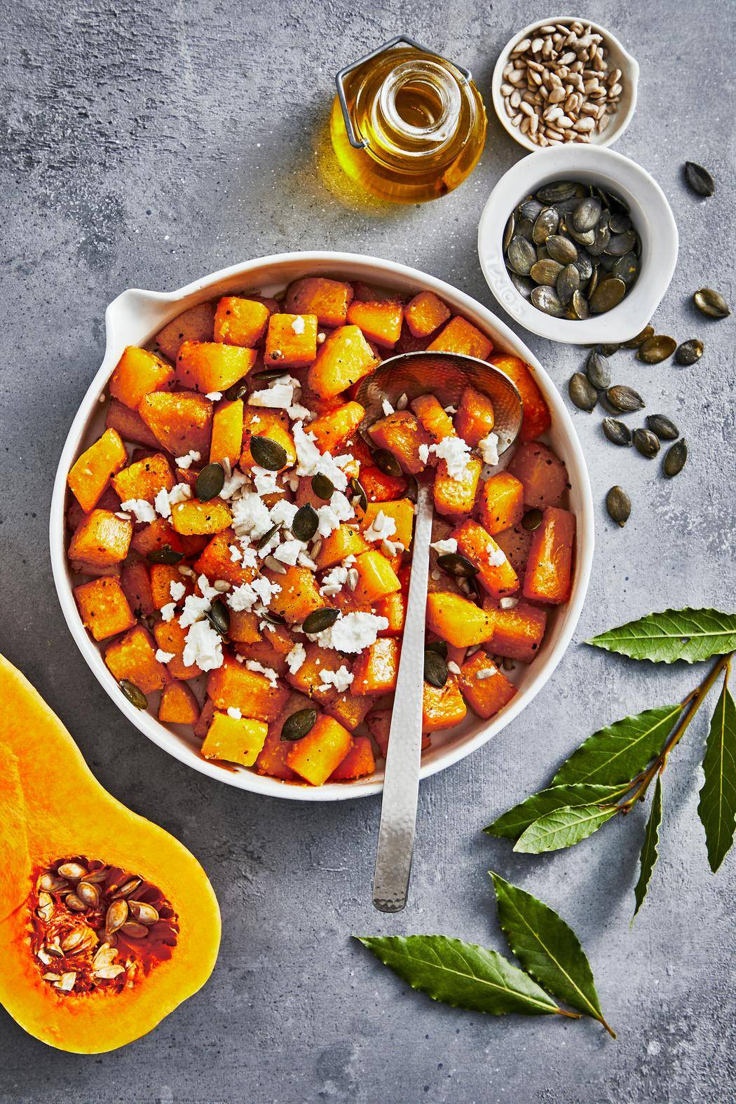Poêlée de butternut à l'huile d'olive, ail et laurier - Recette EASY FRY OVEN & GRILL 9 in 1 | Moulinex